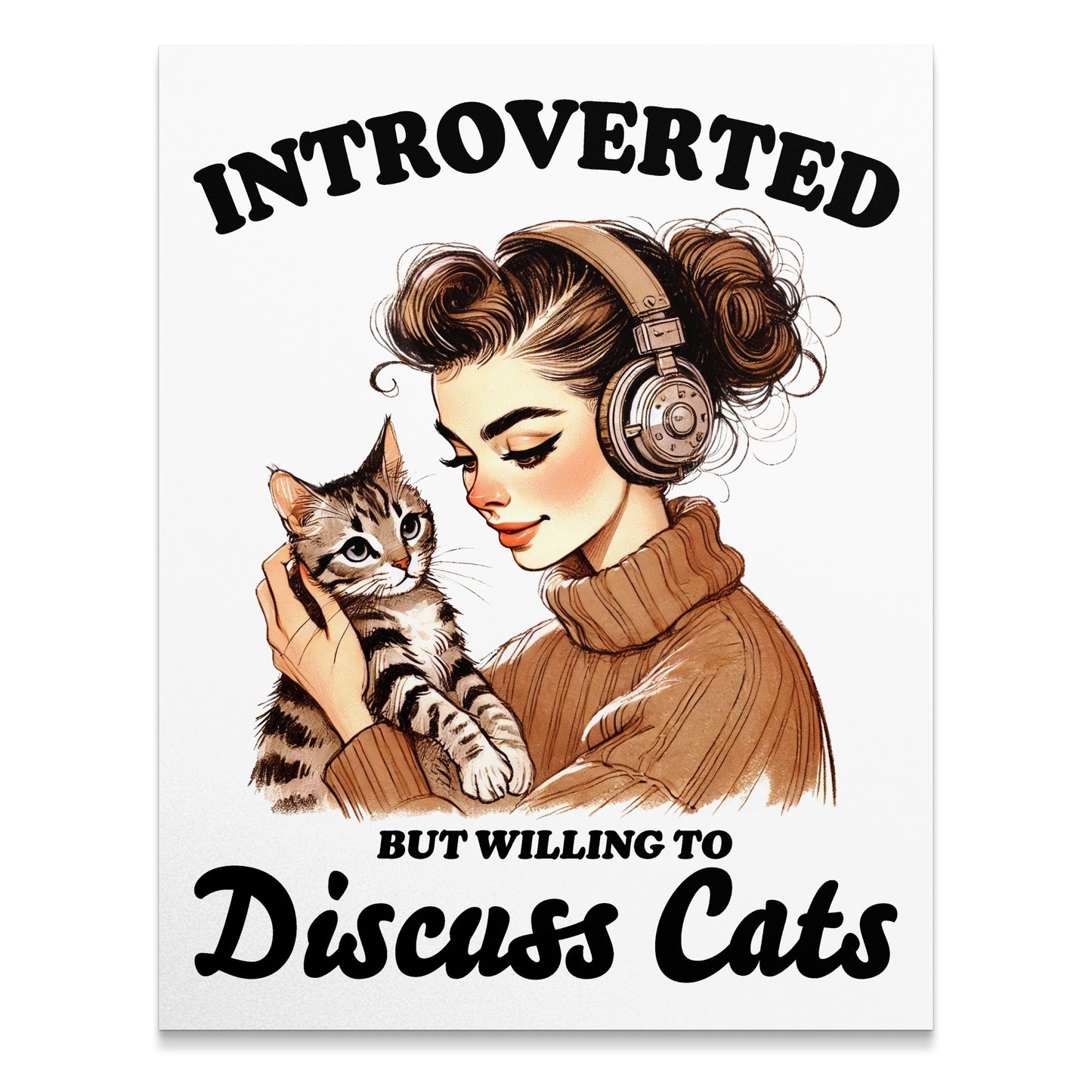 Introverted But Willing to Discuss Cats product type