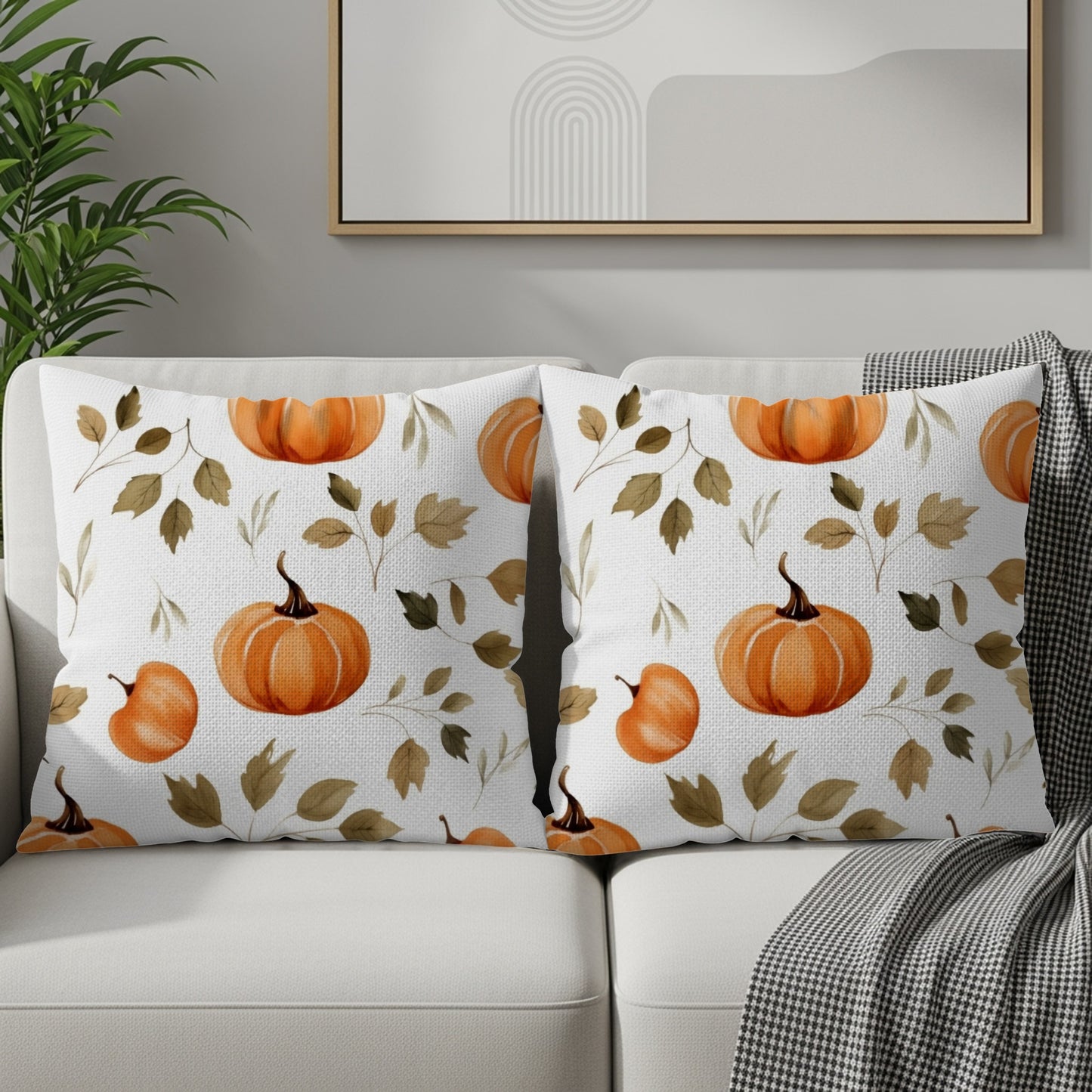 Autumn Pumpkin Themed Throw Pillow product type