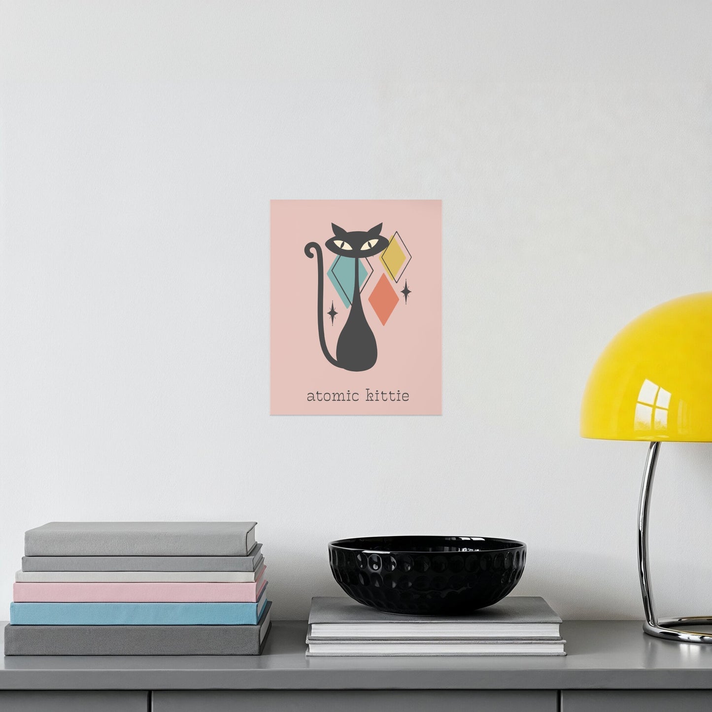 Atomic Attitude Art Print with Cat Design product