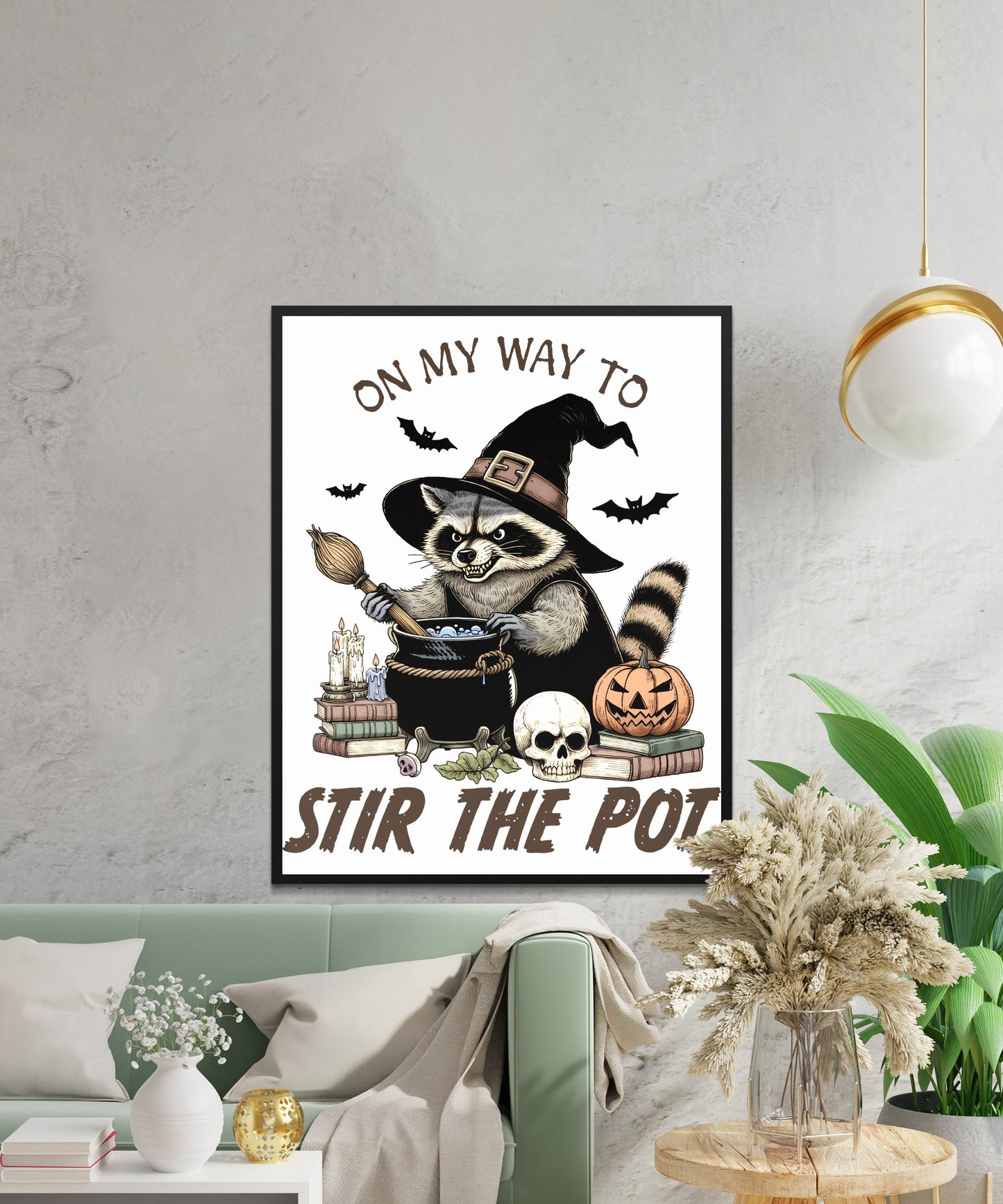 On My Way To Stir The Pot Witch Raccoon product