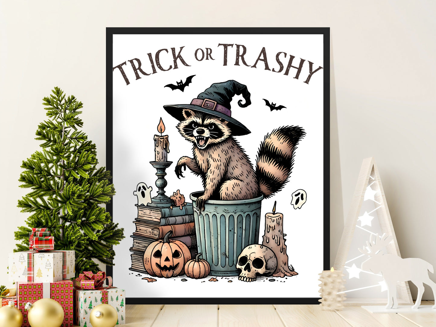 Trick or Trashy Halloween Art Print product type