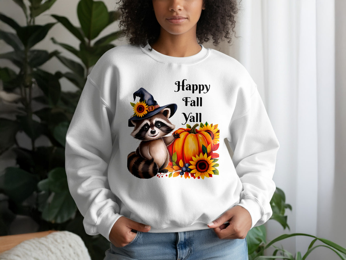 Happy Fall Yall Pumpkin Raccoon Autumn Sweatshirt product type