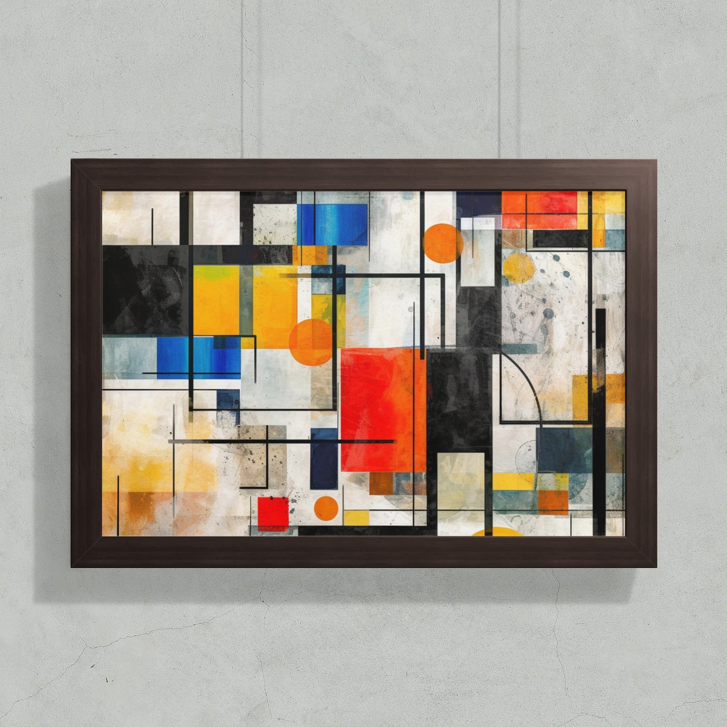 Abstract Geometric Shapes Colorful Art Print product
