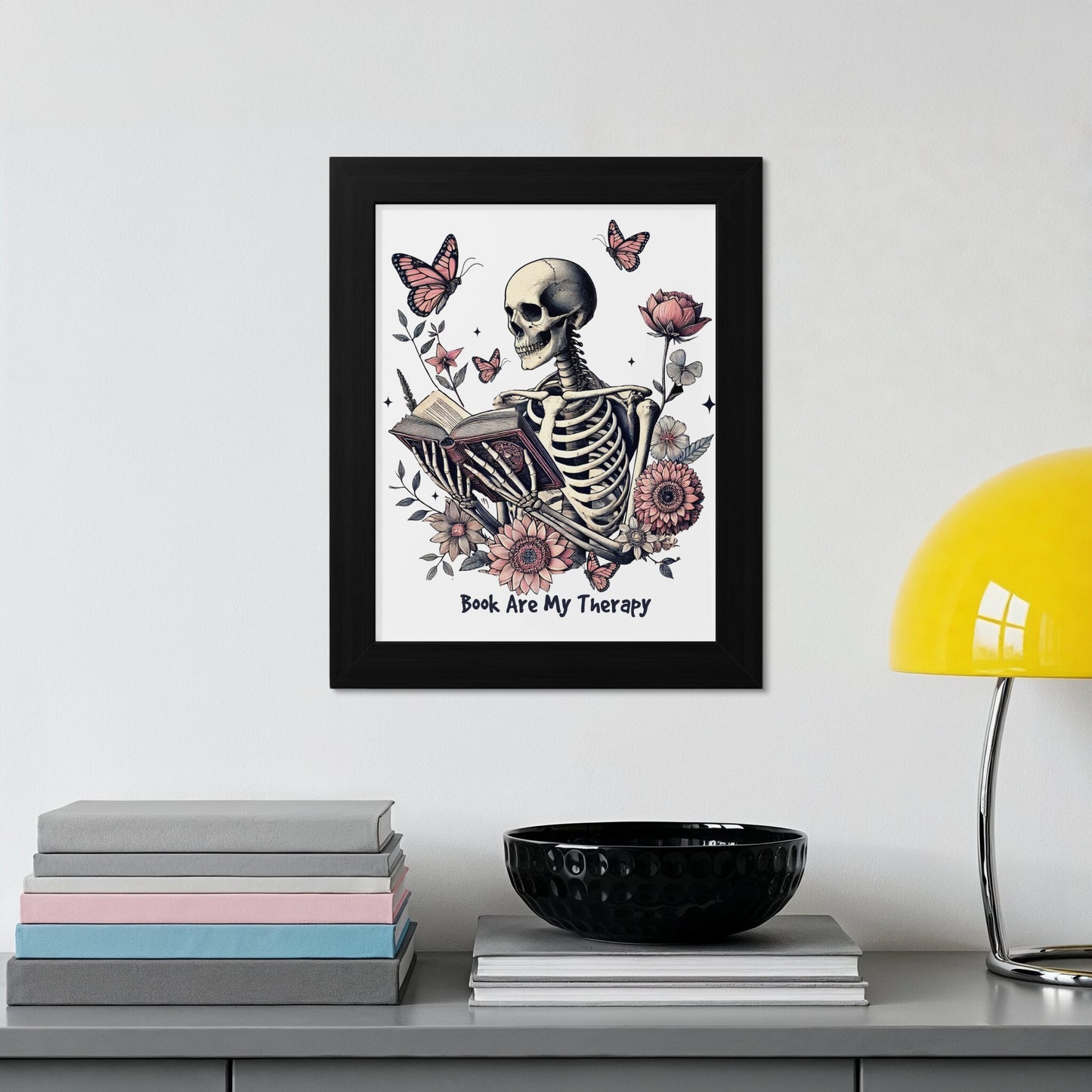 Book Are My Therapy Framed Art Print product type