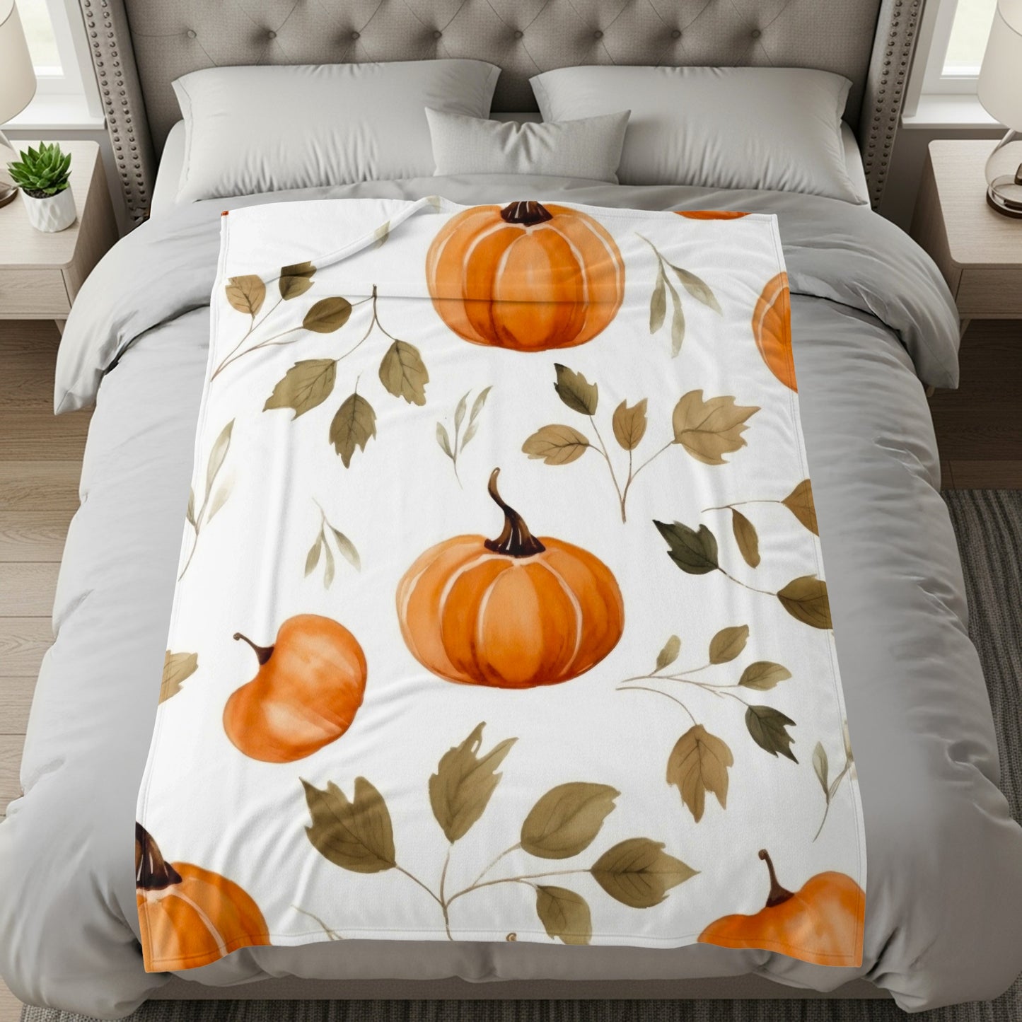 Autumn Pumpkin Pattern Soft and Cozy Blanket product