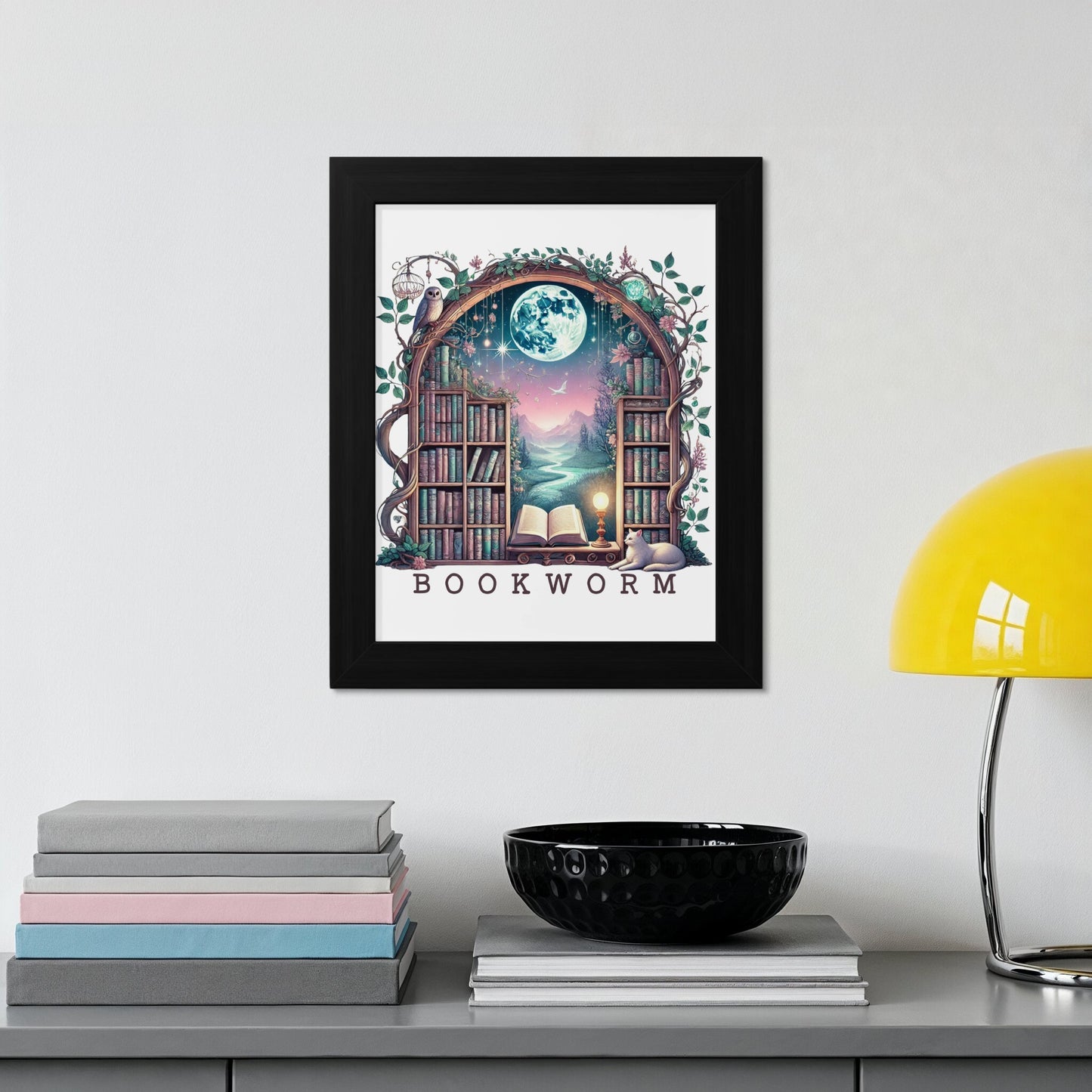Dreamlike Enchanted Forest Bookworm Wall Art product type