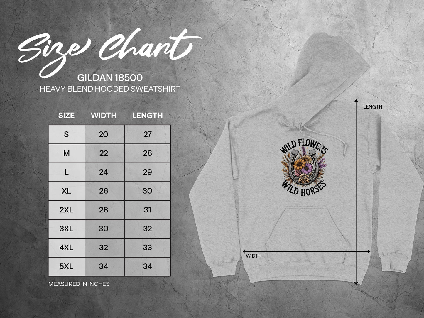Wild Flowers Wild Horses Hooded Sweatshirt product