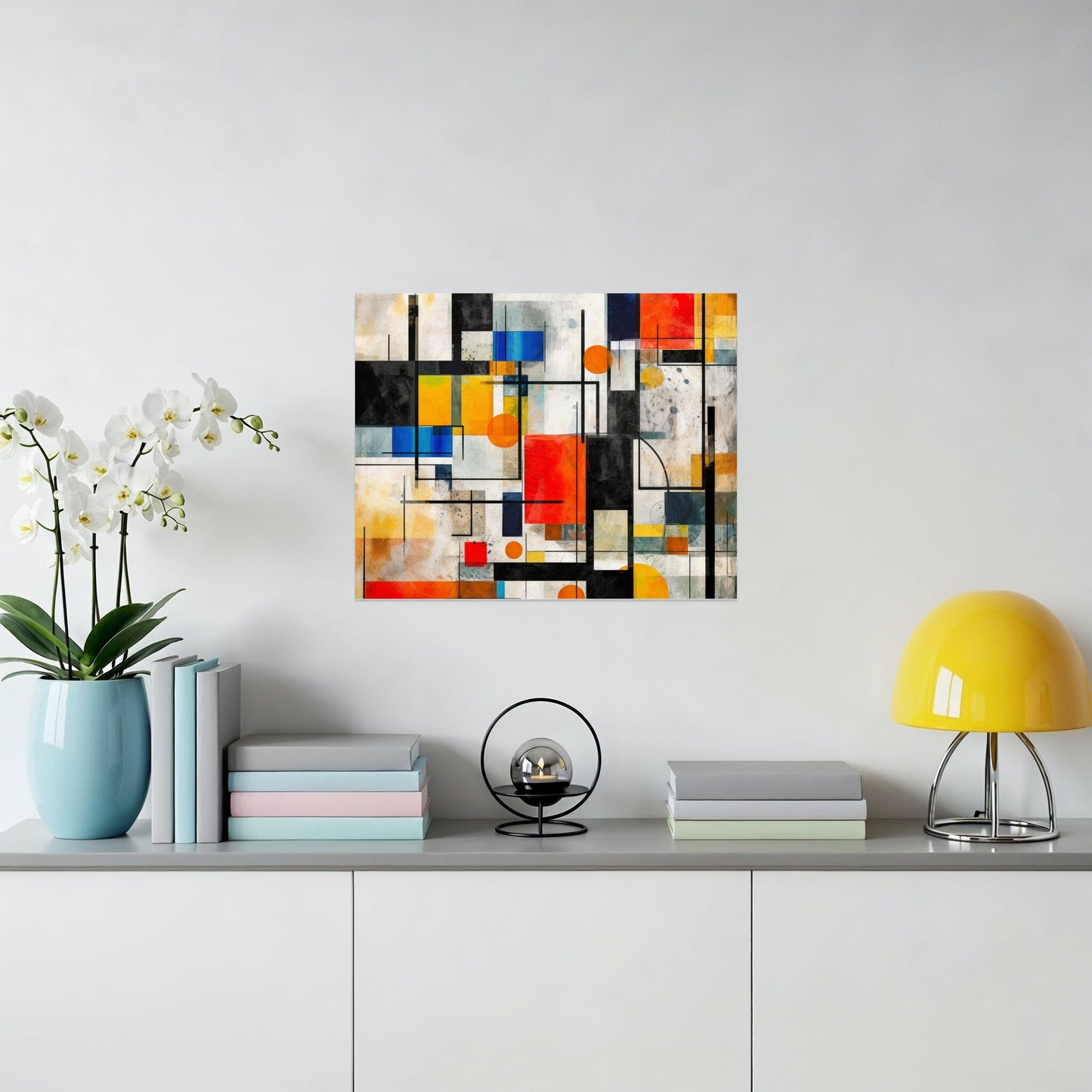 Abstract Geometric Color Block Artwork Wall Decor product