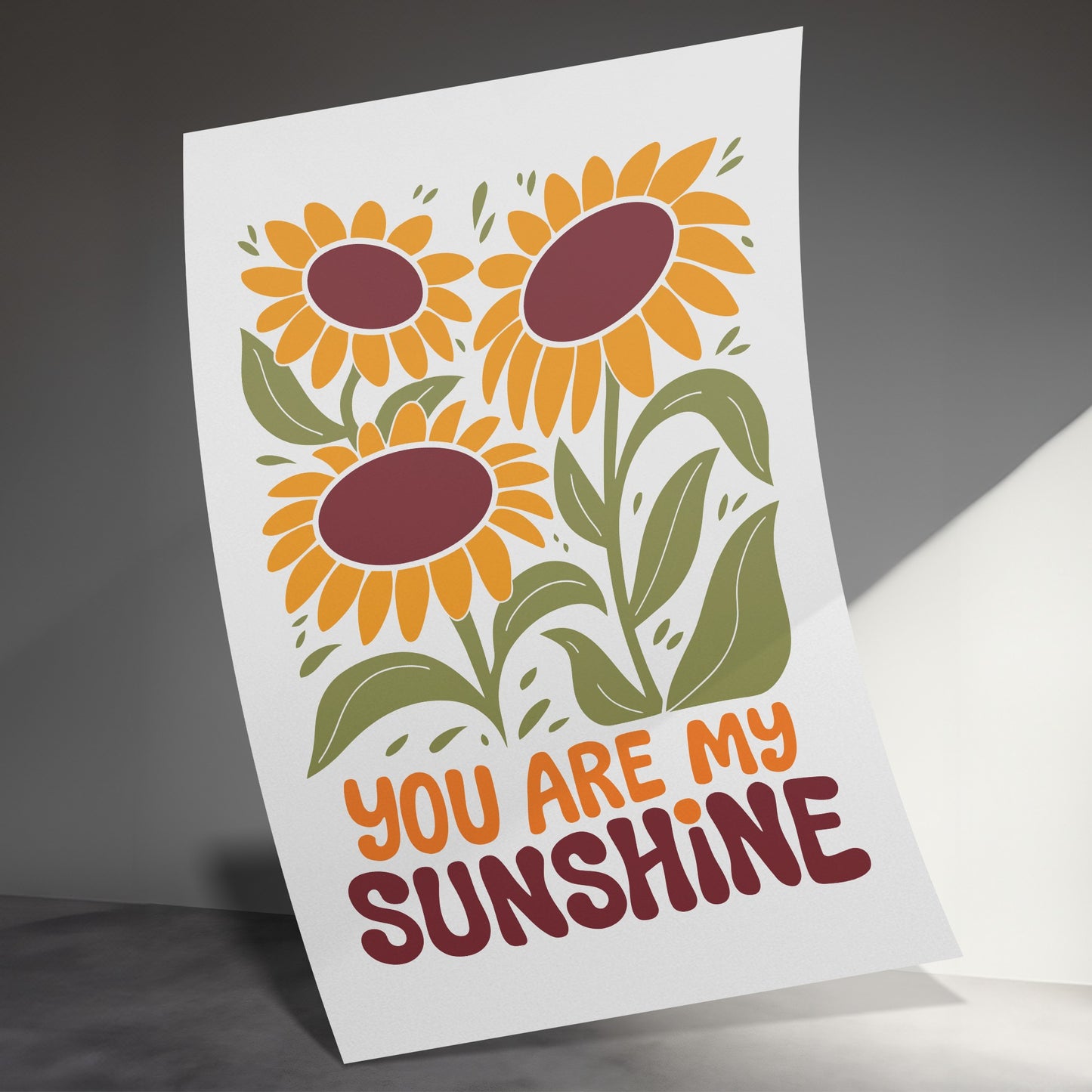 You Are My Sunshine Sunflower Decorative Poster product