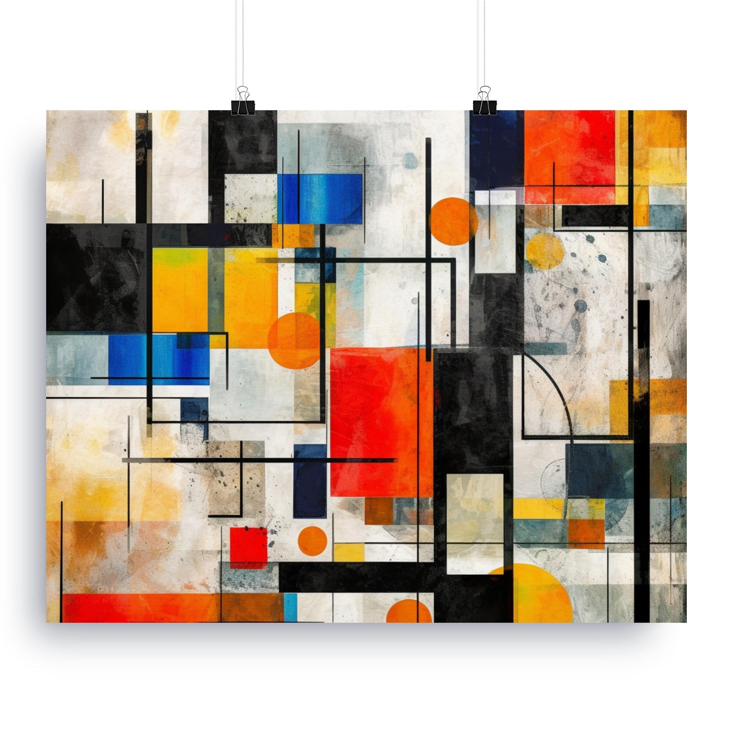 Modern Geometric Shapes Abstract Colorful Wall Art product