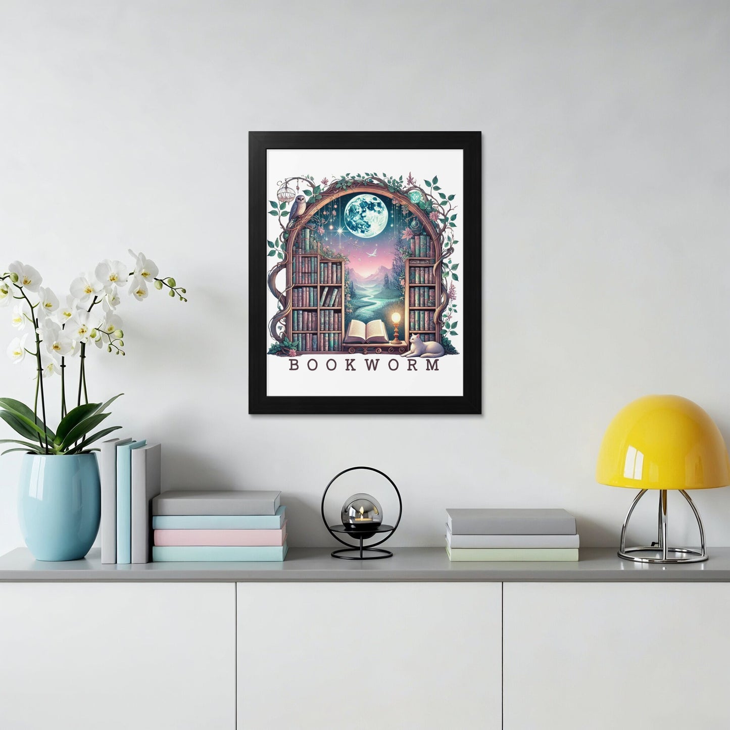 Immersive Bookworm Library Design Wall Art product