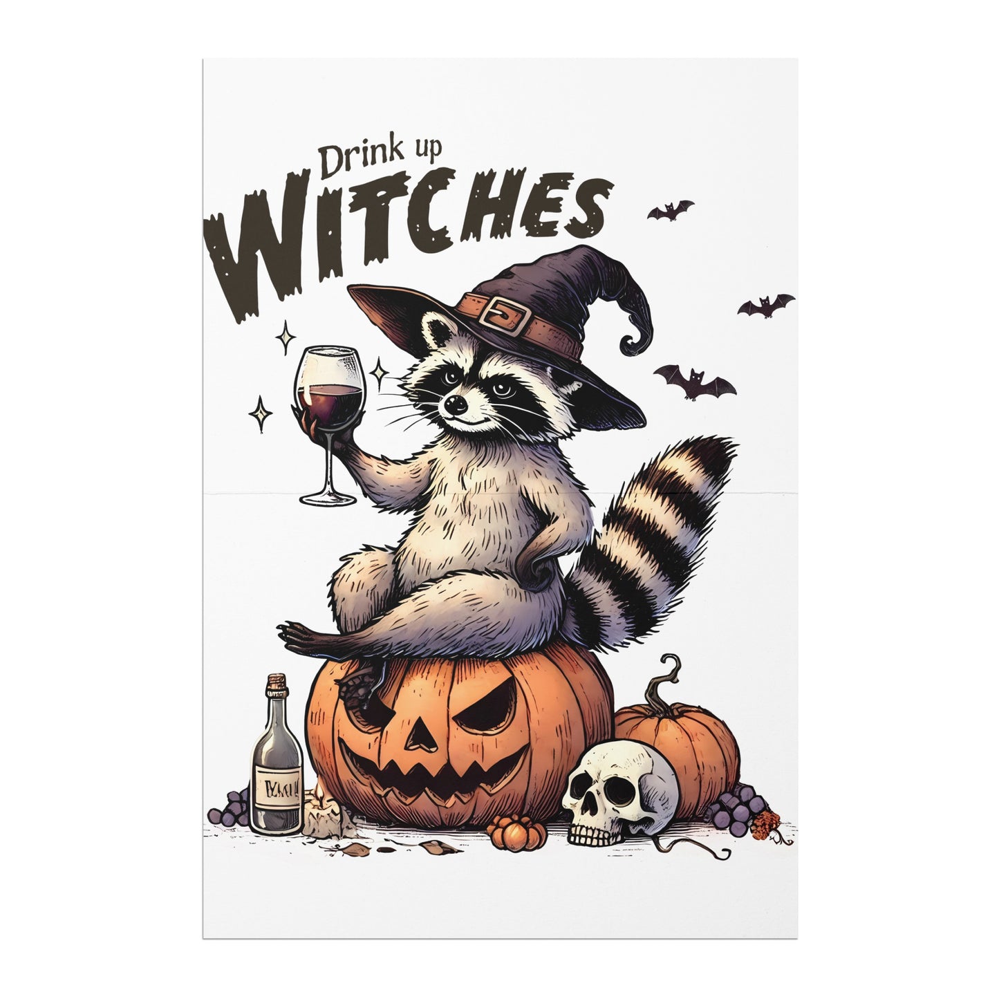 Drink Up Witches Raccoon Halloween decor product