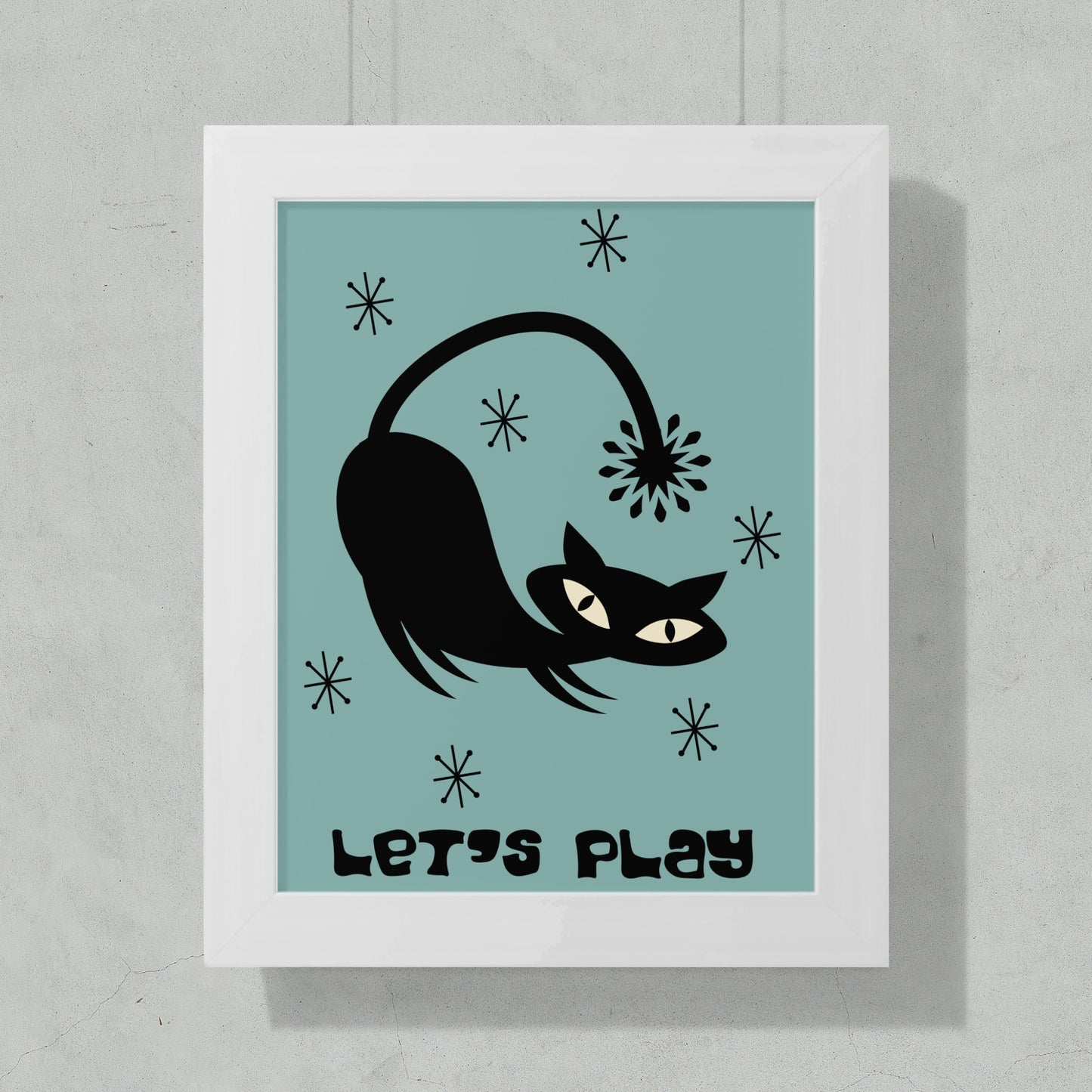 Let's Play Cat Wall Decor Art Print product type