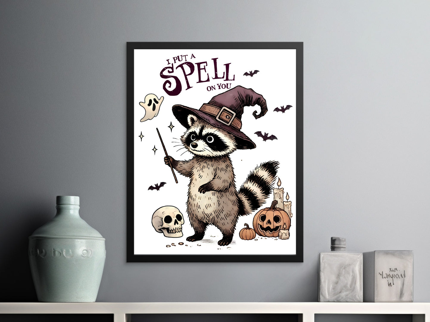 I Put A Spell On You Raccoon Wizard Wall Art product
