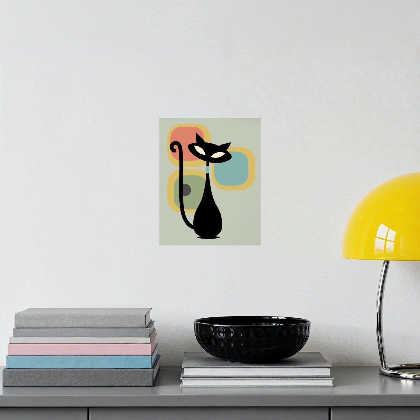 Abstract Cat Design Modern Wall Art product type