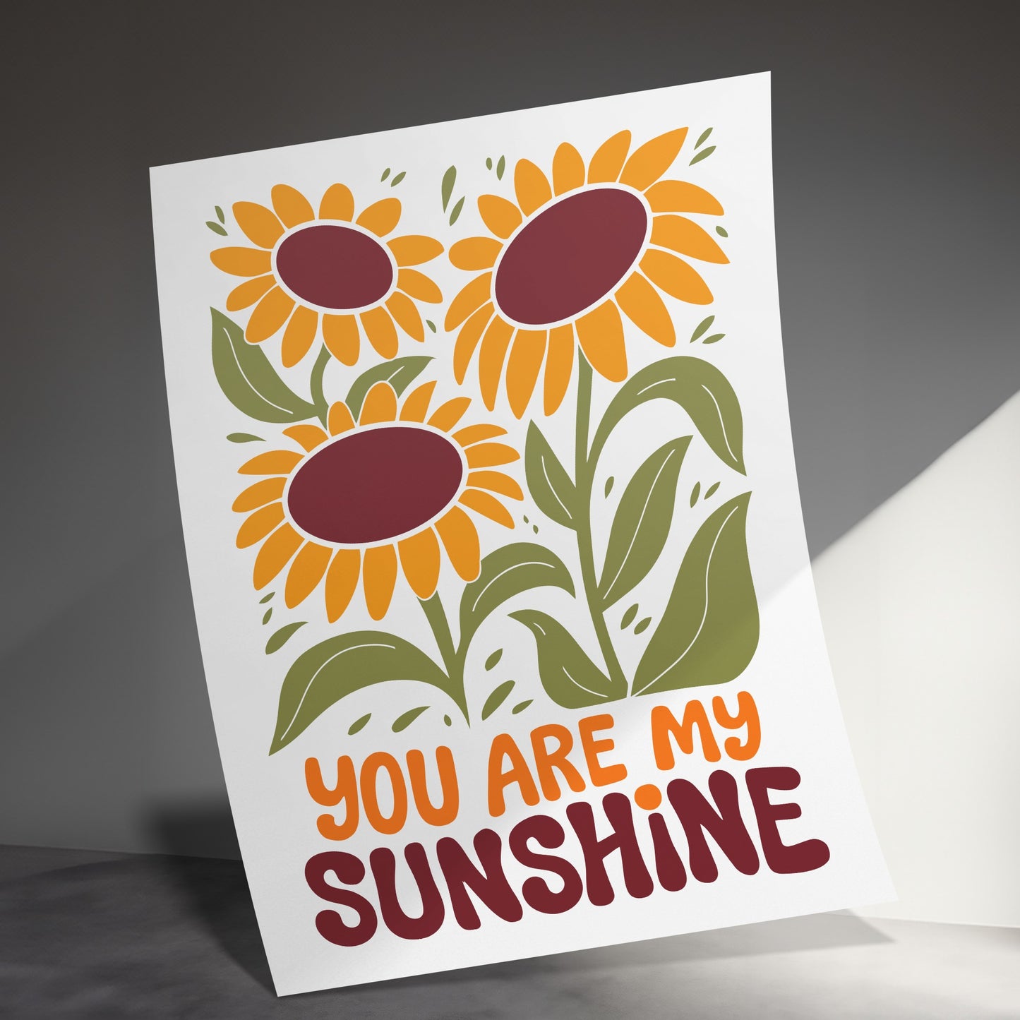 You Are My Sunshine Sunflower Art Print product