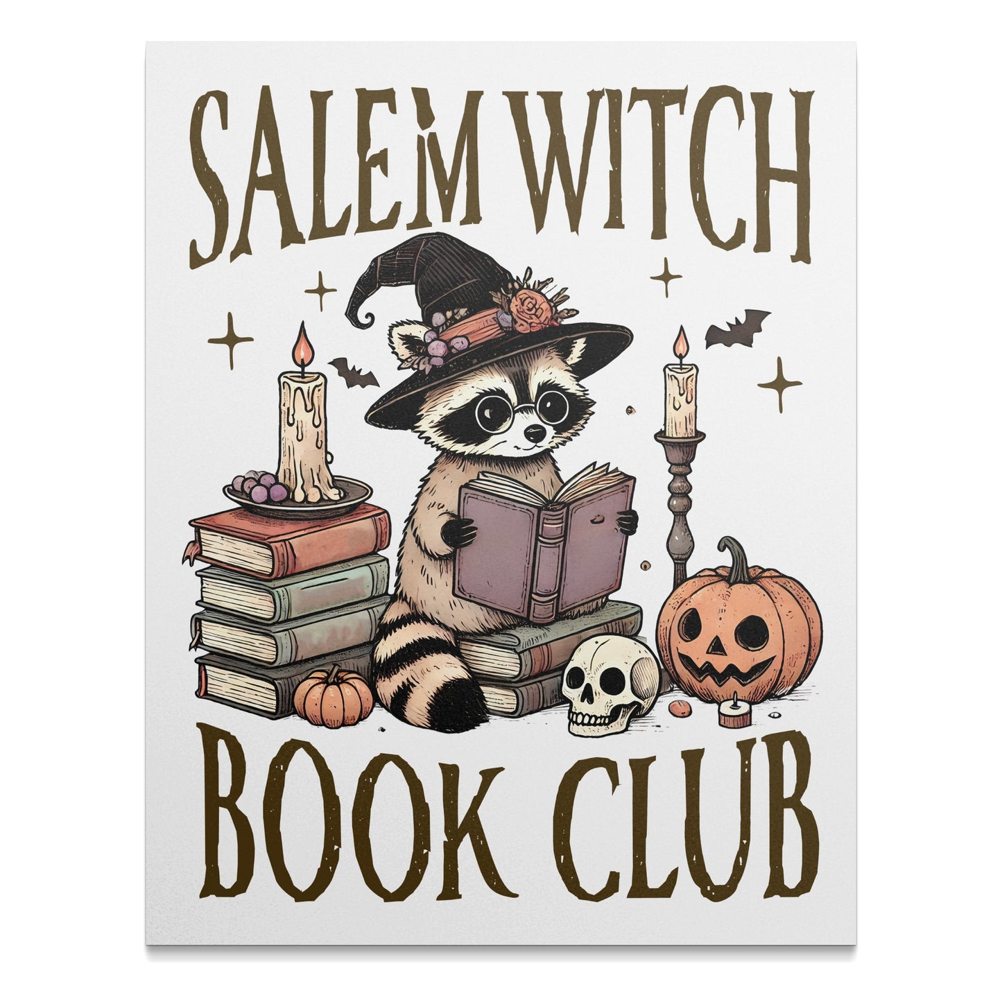Salem Witch Book Club Raccoon with Books product