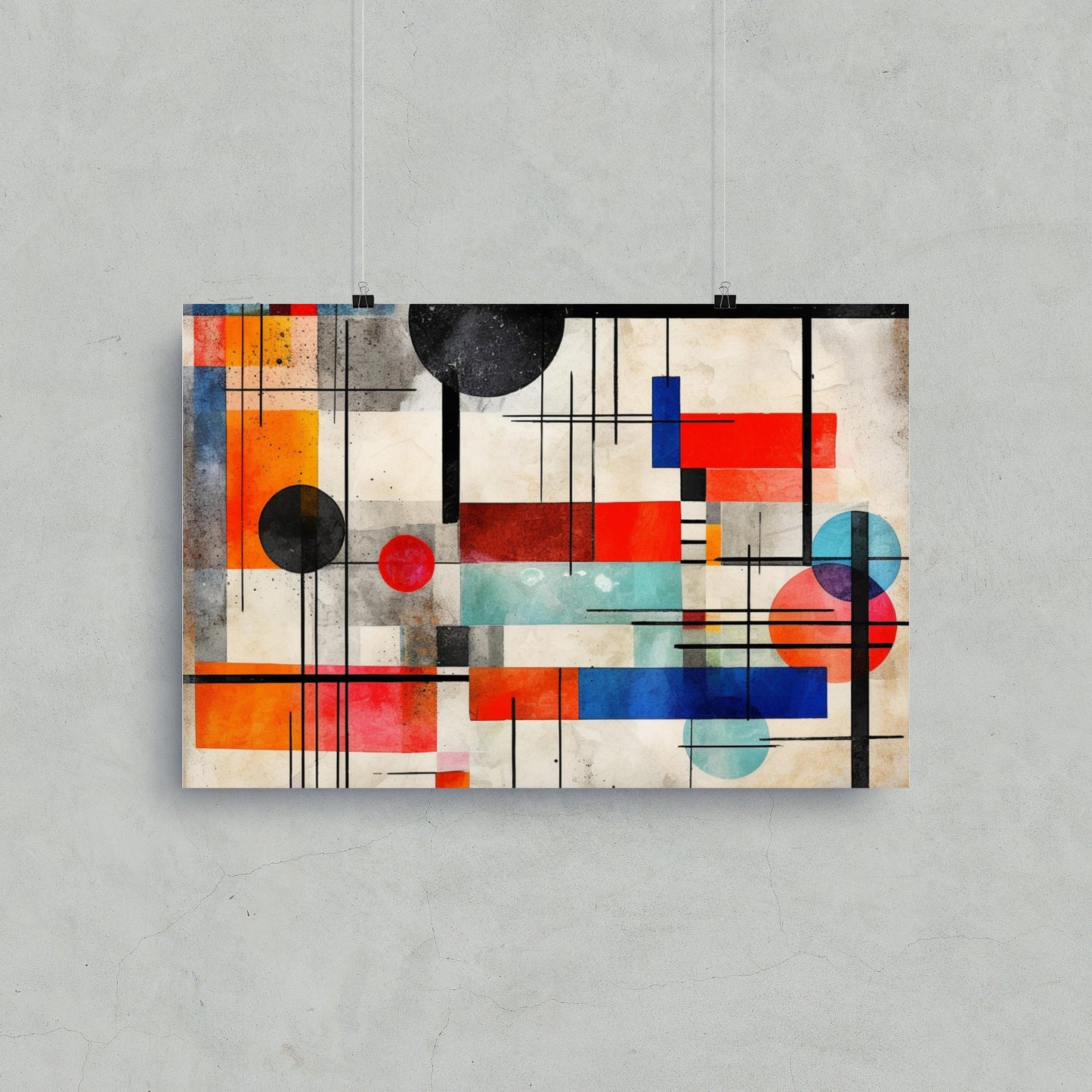 Modern Abstract Art with Geometric Shapes wall art product