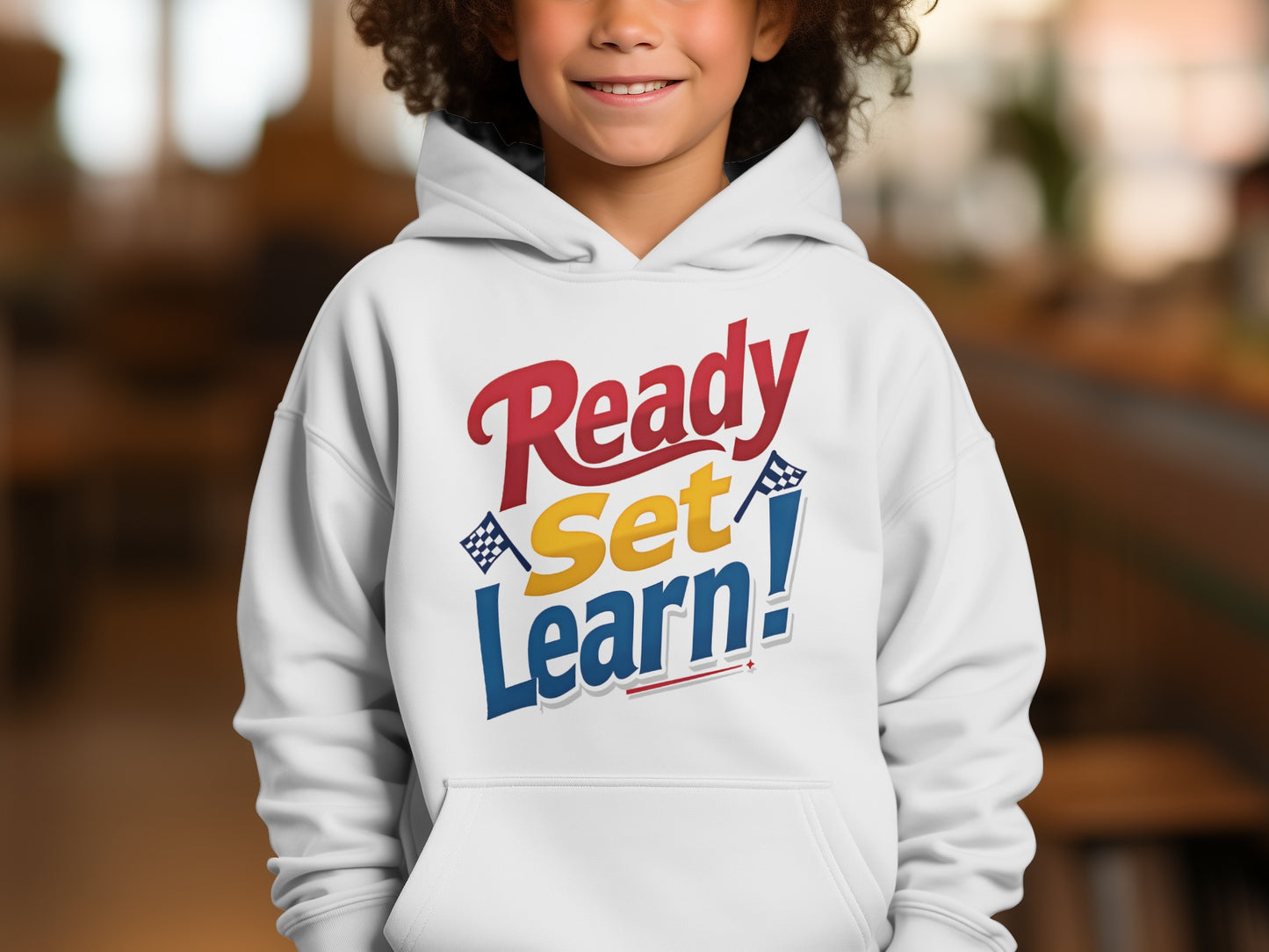 Ready Set Learn Text Design Printed Hoodie product