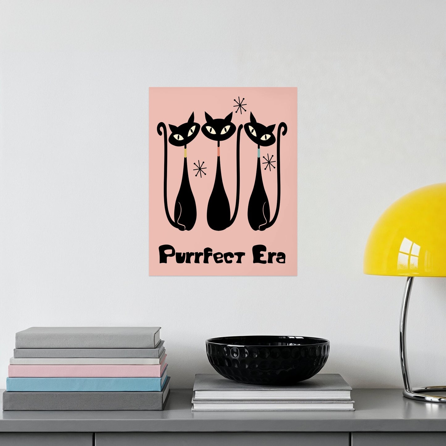 Purrfect Era Modern Cat Print Wall Art Decor product type