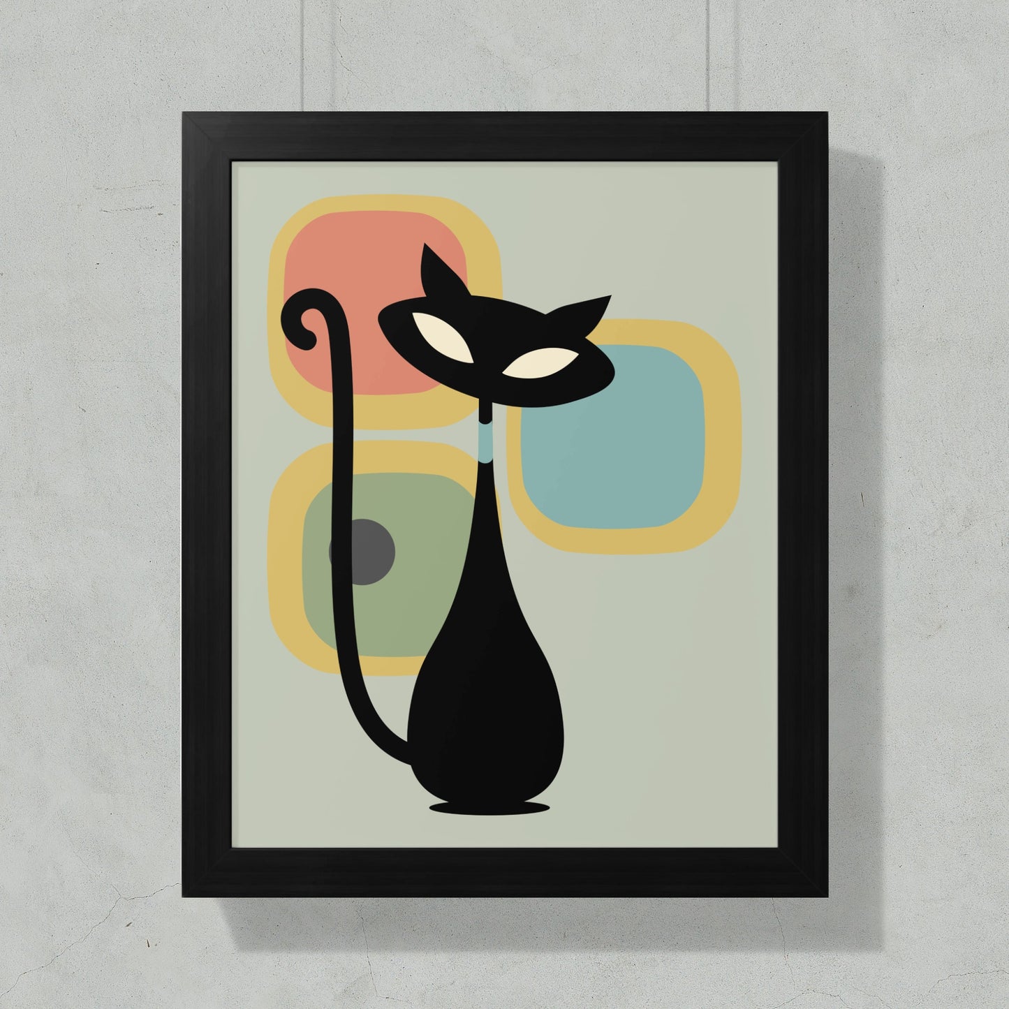 Abstract Cat Image Framed Modern Art Print product type