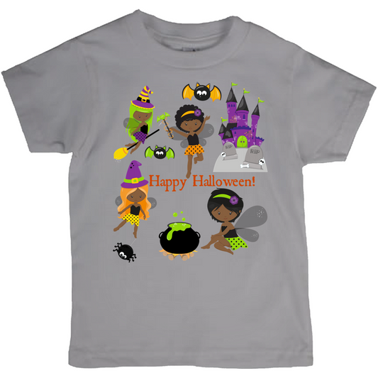 Happy Halloween Shirt, Black Girl Halloween T-Shirt, Black Girl Gift,  Unique Halloween Tee, Cute Shirt