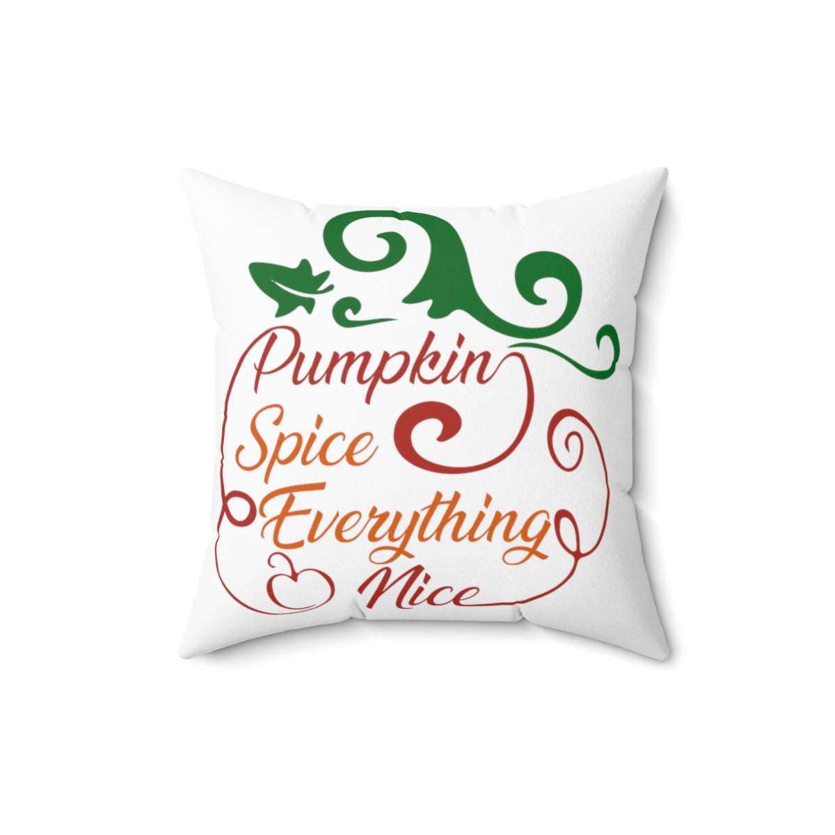 Pumpkin Spice Fall Autumn Throw Pillow Covers, Decorative Pillow Case, Accent Couch Sofa Pillow, Spun Polyester Square
