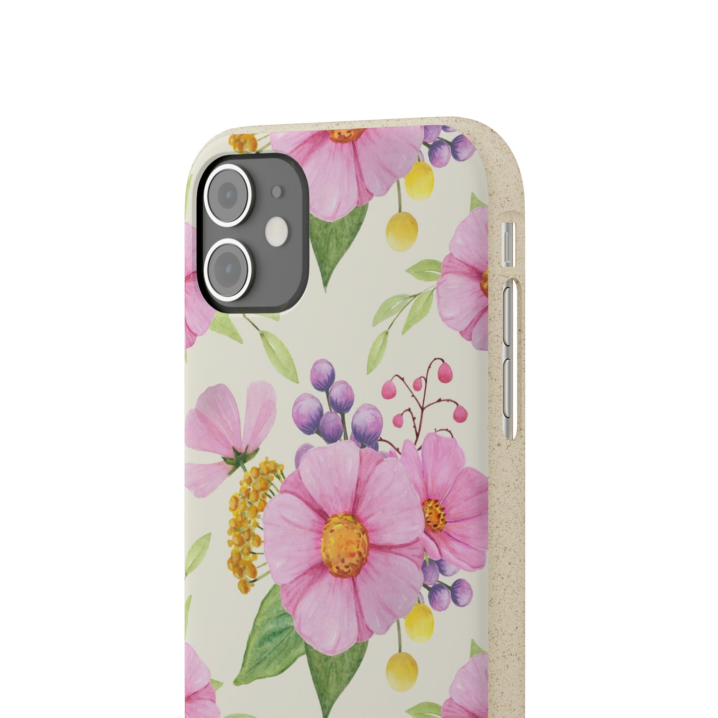 Floral Flower Tough Phone Case, Cute Cool Trendy Biodegradable Phone Case