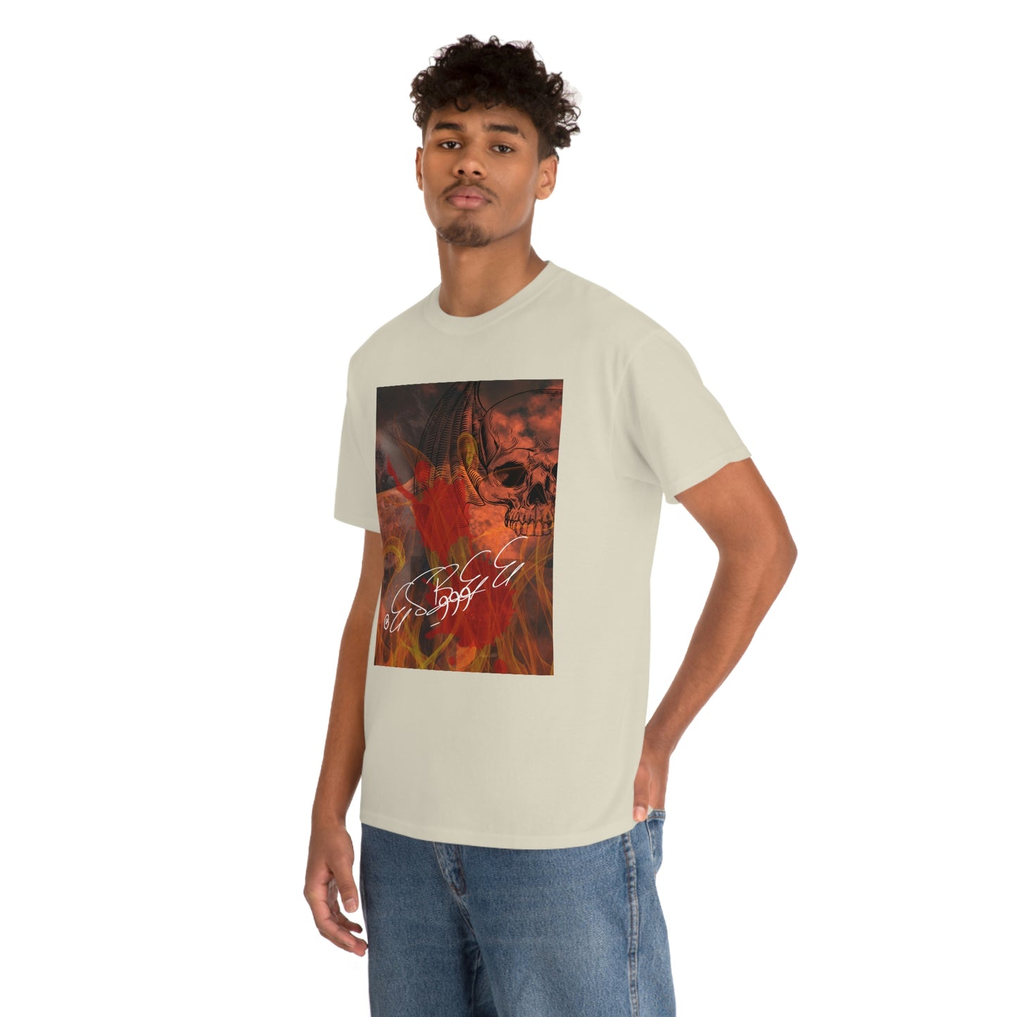 Grunge Abstract Gothic Skull Graphic Streetwear Unisex Crew Neck, Alternative