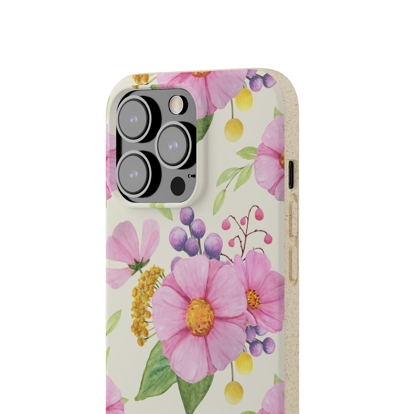 Floral Flower Tough Phone Case, Cute Cool Trendy Biodegradable Phone Case