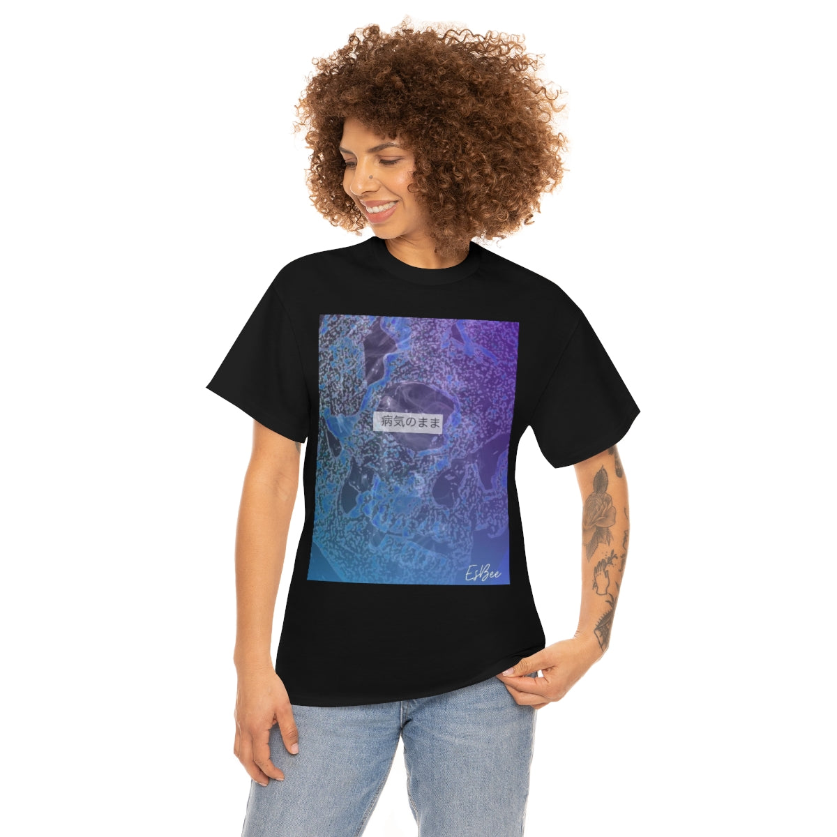 Goth Skull Abstract Print Shirt, Skeleton T-Shirt, Streetwear Fashion Clothes, Custom Unique Graphic Tee Unisex Short Sleeve Tee