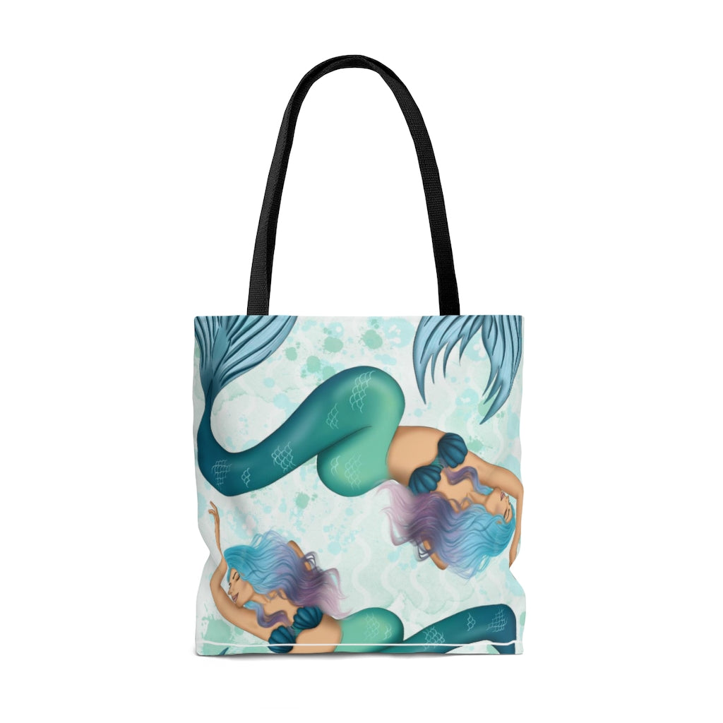 Mermaid Tote Bag For Women, Weekender Beach Bag, Overnight bag, Cute Canvas Tote Bag, Mermaid Gift