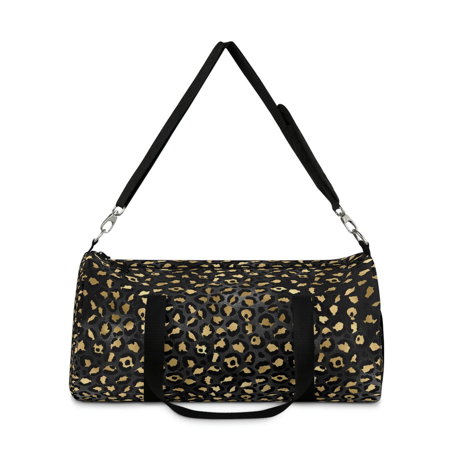 Leopard Print Duffle Bag, Weekender Duffle Bag, Carry-on Travel Overnight Canvas Duffel Bag