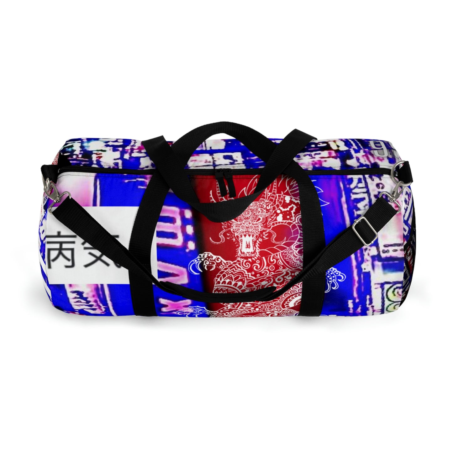 Tokyo Japanese Abstract Duffle Bag, Weekender Bag, Carry on Travel Overnight Canvas
