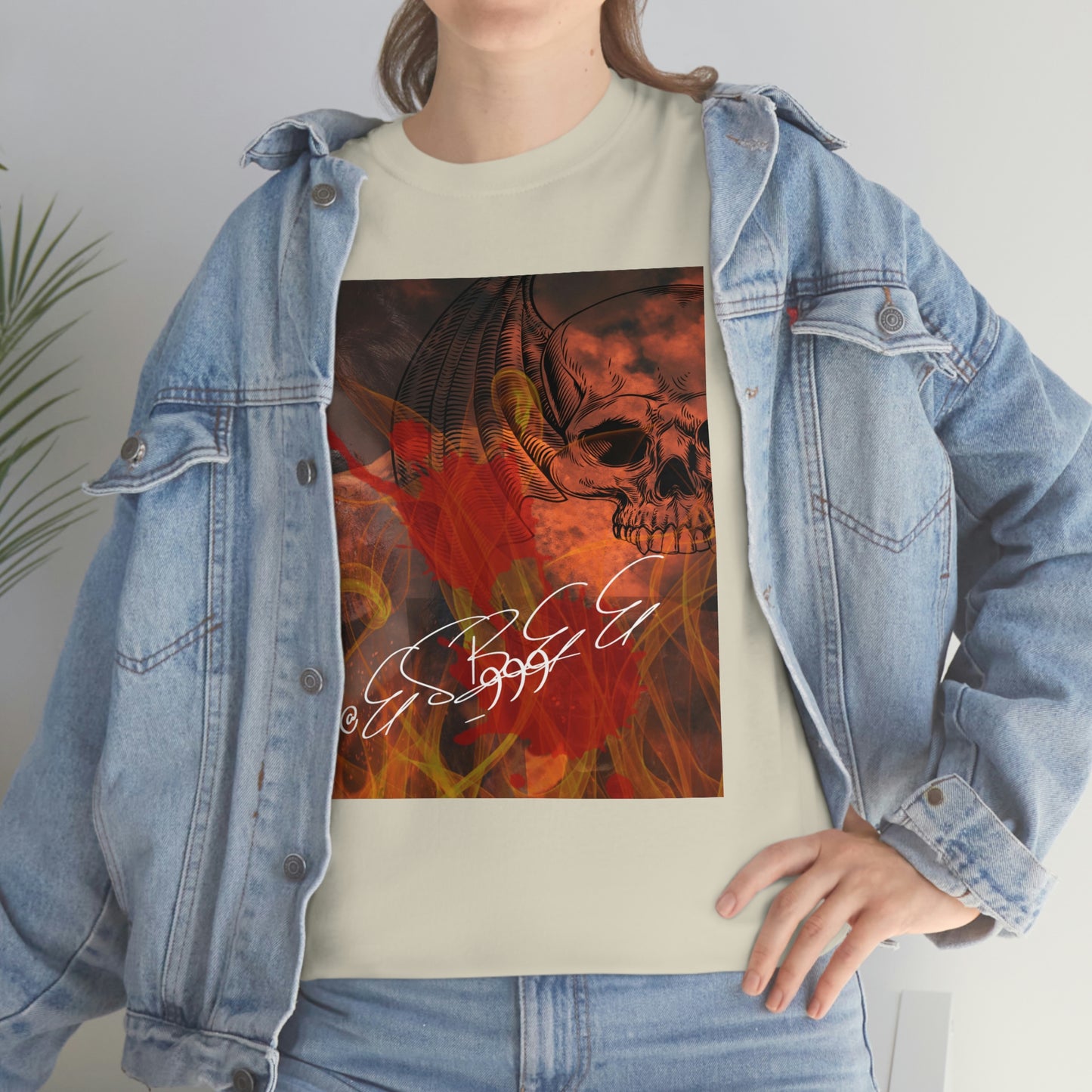Grunge Abstract Gothic Skull Graphic Streetwear Unisex Crew Neck, Alternative