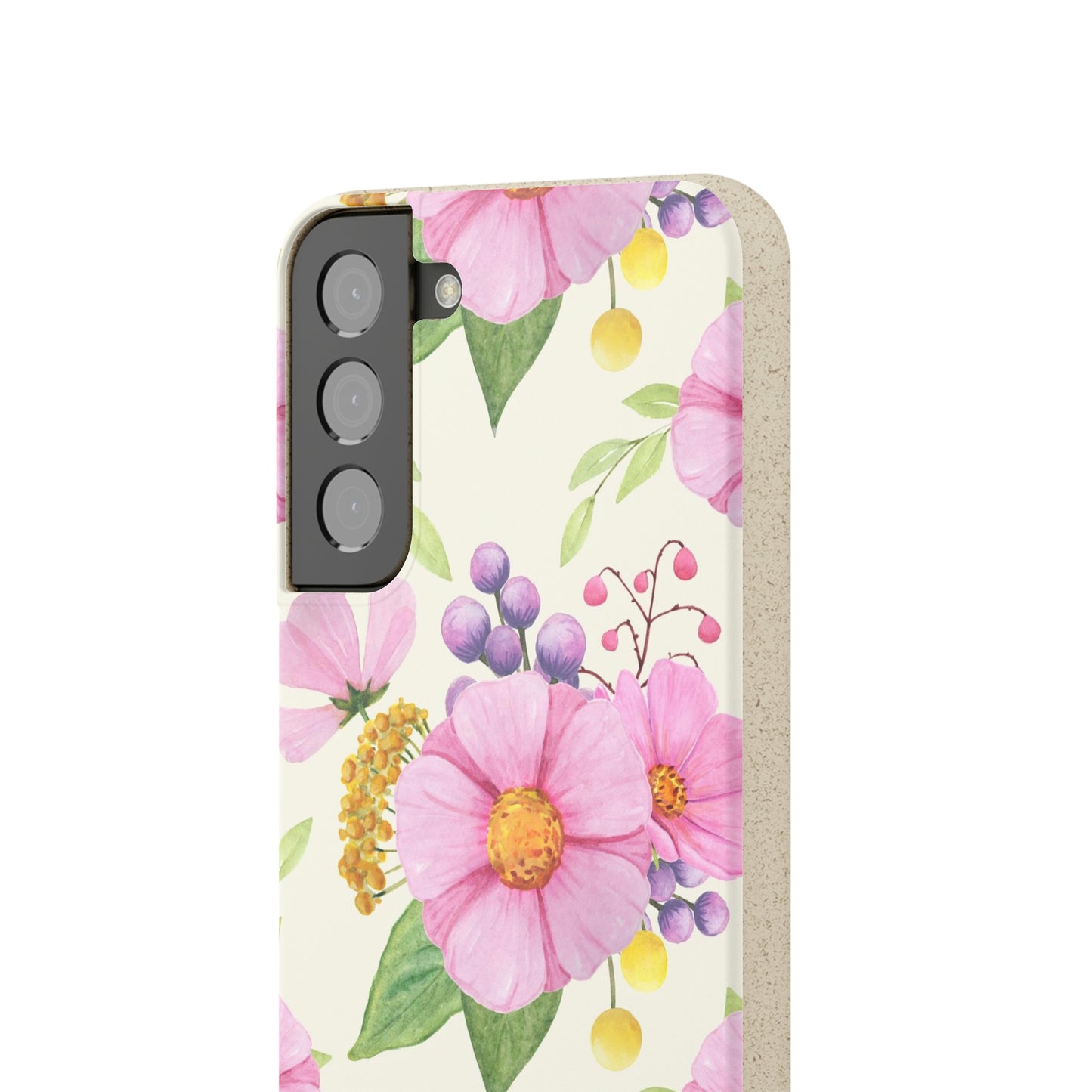 Floral Flower Tough Phone Case, Cute Cool Trendy Biodegradable Phone Case