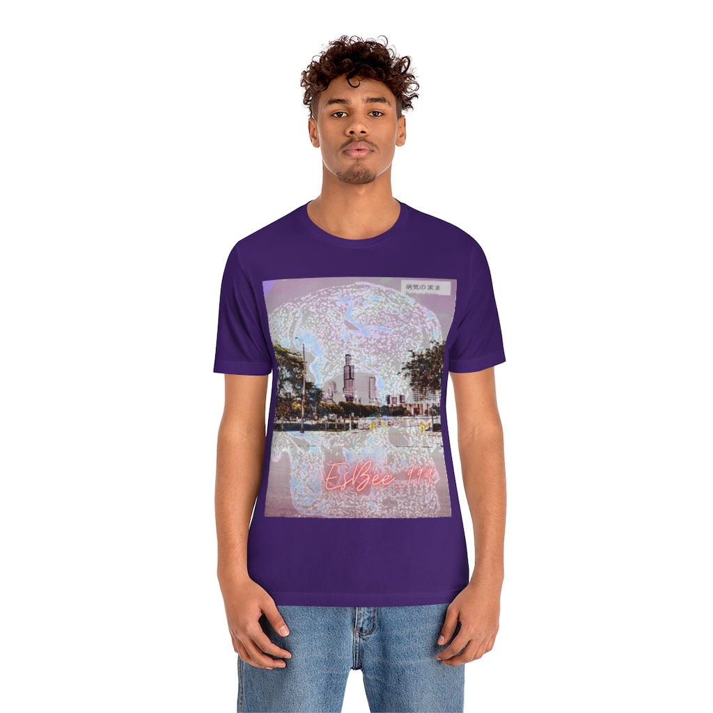 skull graphic tee purple