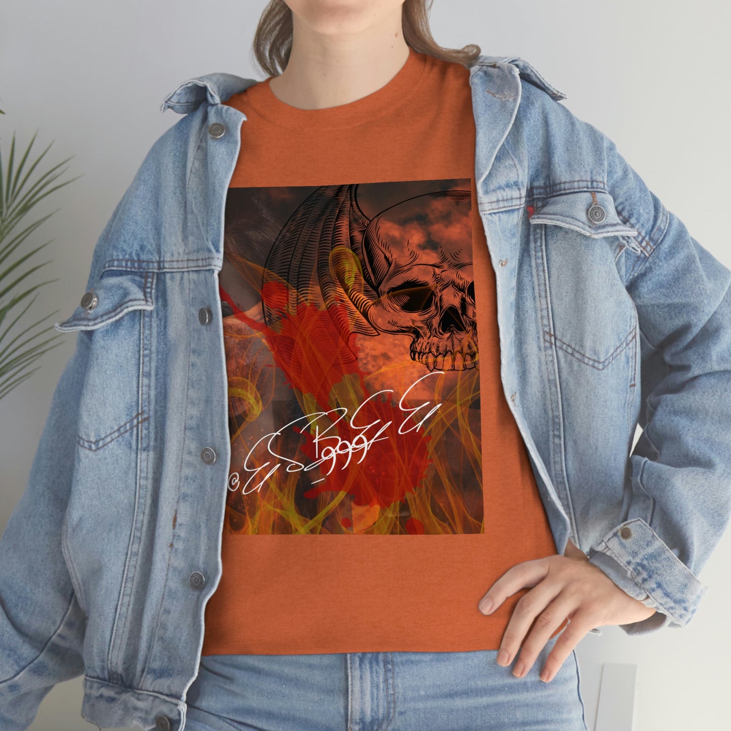 Grunge Abstract Gothic Skull Graphic Streetwear Unisex Crew Neck, Alternative