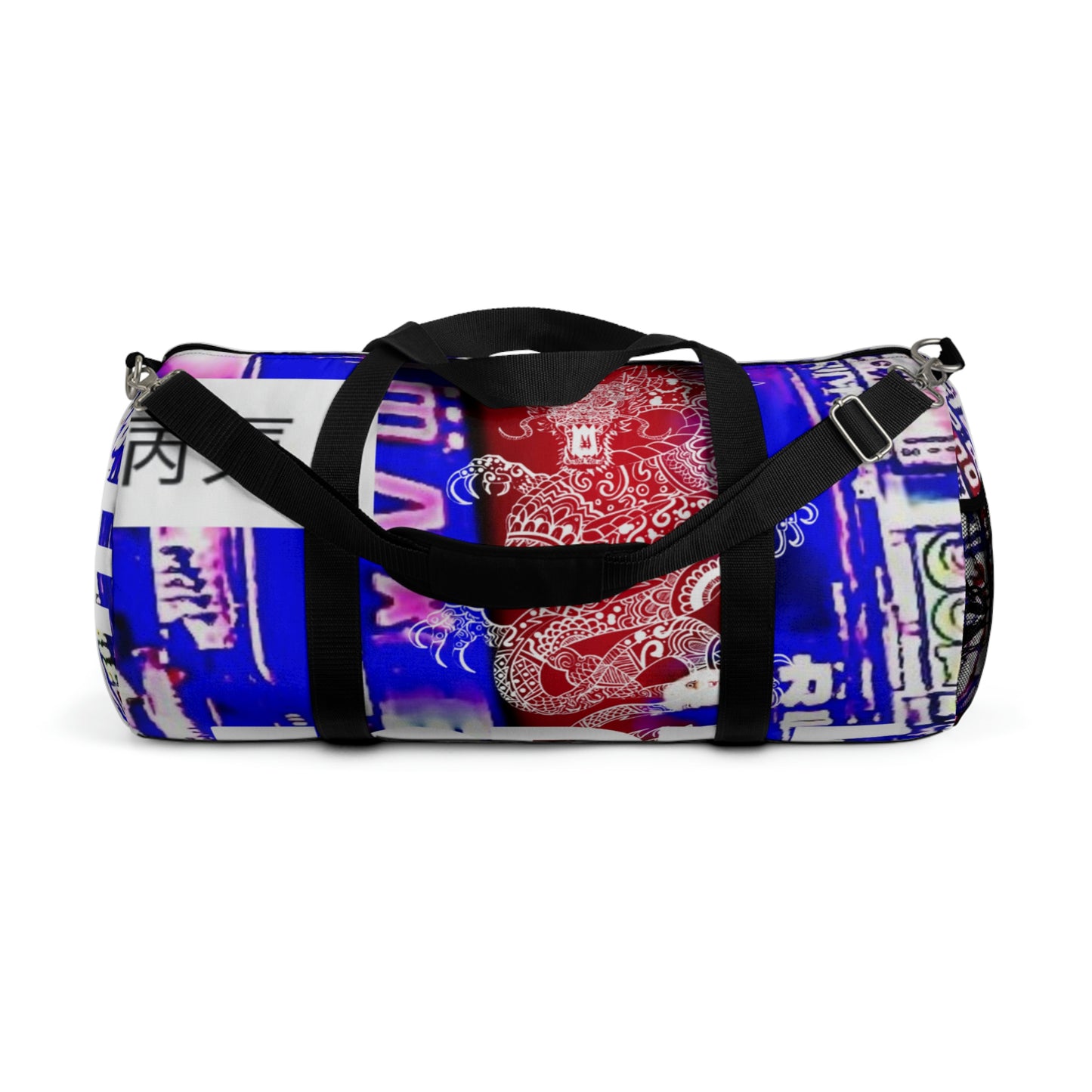 Tokyo Japanese Abstract Duffle Bag, Weekender Bag, Carry on Travel Overnight Canvas