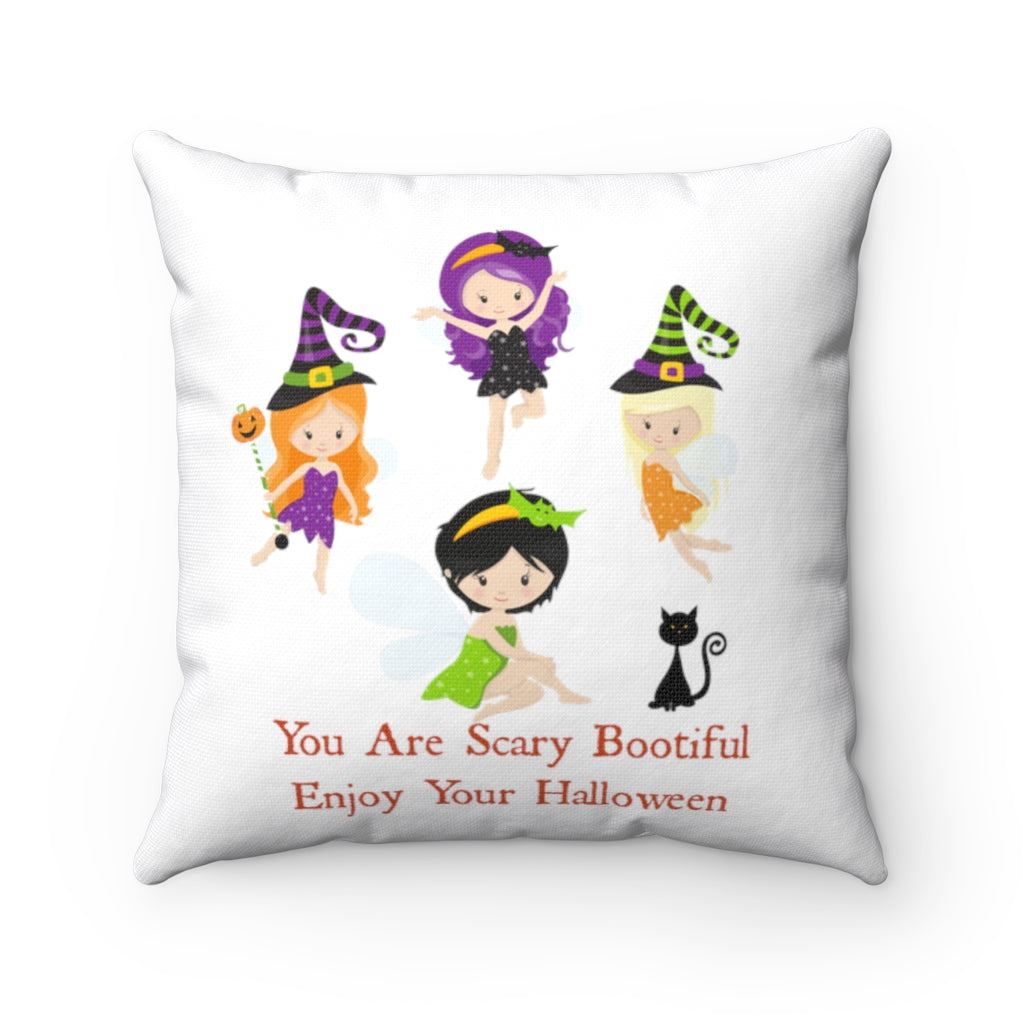 Halloween Pillow For Girls, Halloween Decor, Throw Pillow, Girls Bedding, Square Pillow