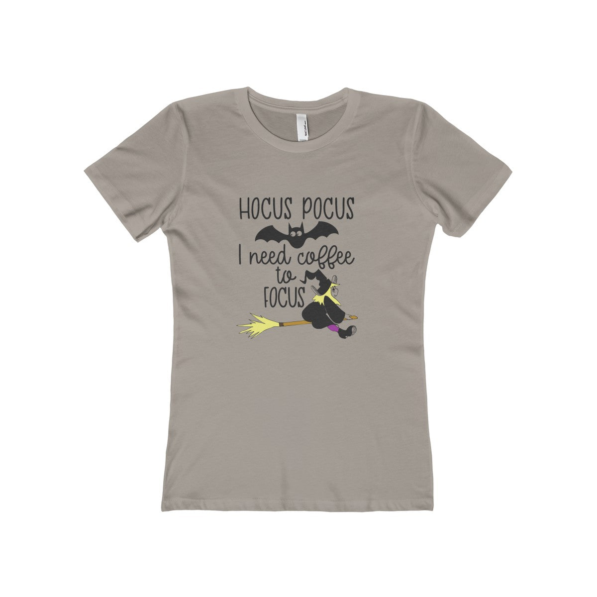 Hocus Pocus I Need Coffee To Focus T-Shirt For Women's Halloween Shirt Coffee Lover