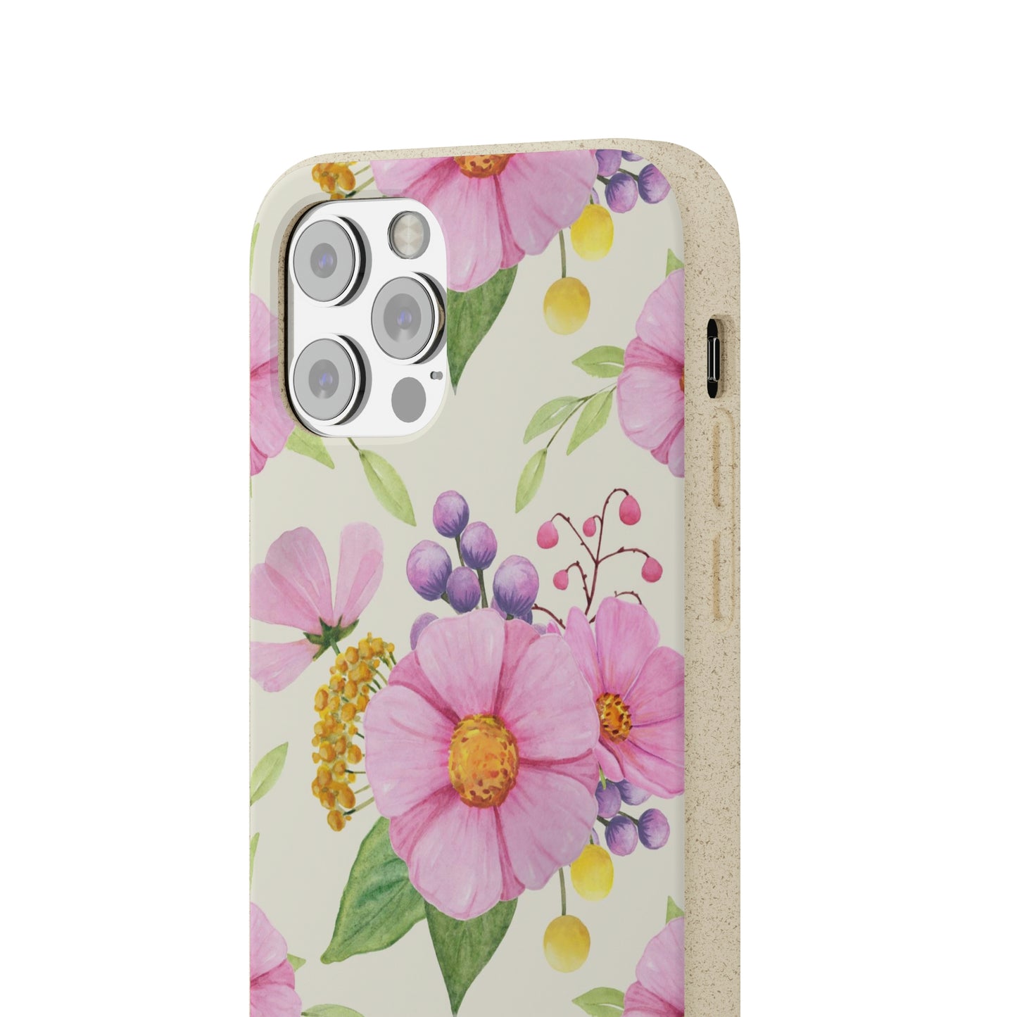 Floral Flower Tough Phone Case, Cute Cool Trendy Biodegradable Phone Case