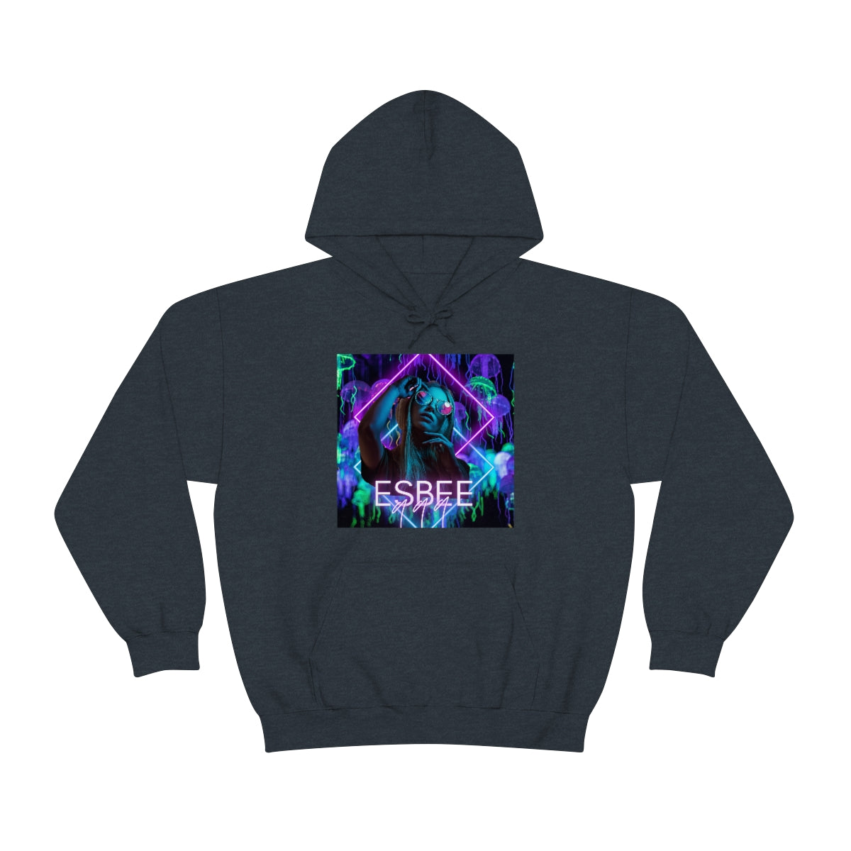 Surreal Graphic Hoodie Retro Y2k Holographic Neon Hoodie Sweatshirt 90's Trendy