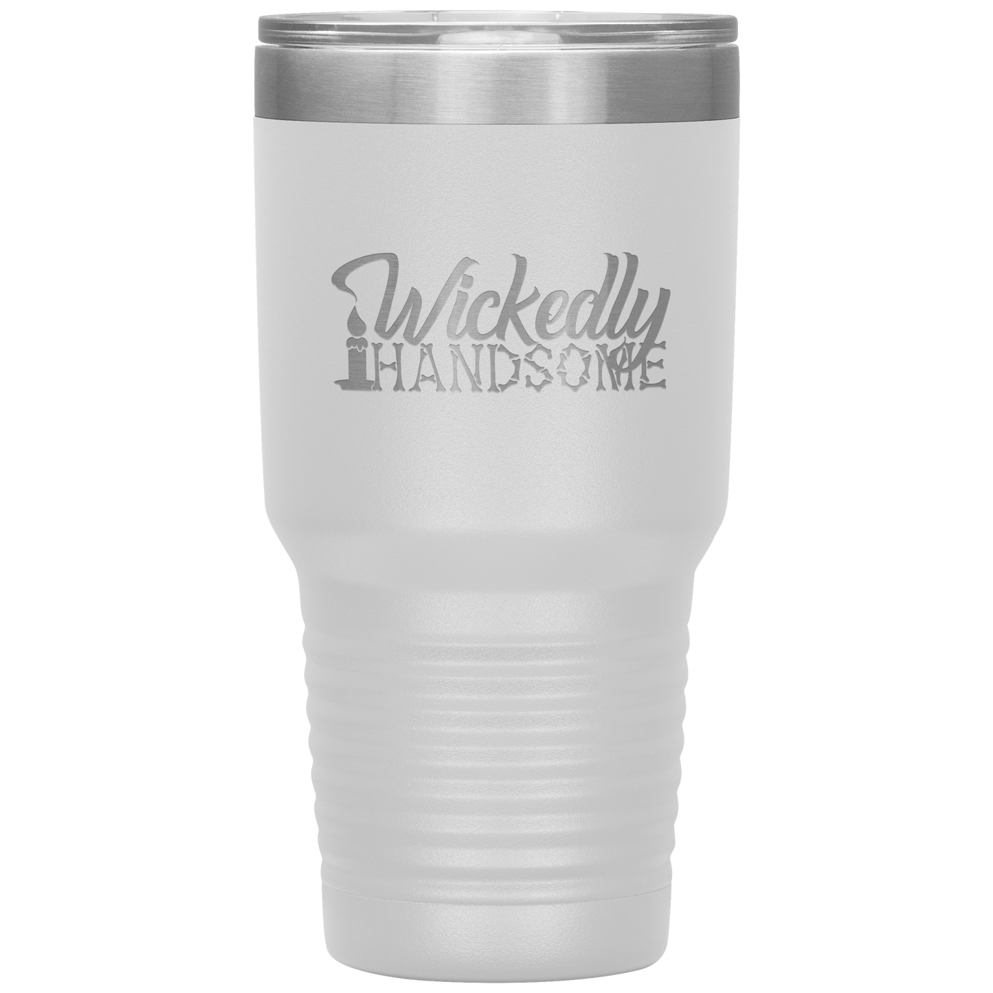Halloween Tumbler Wickedly Handsome Funny Tumbler 30 oz Insulated Tumbler Mug Cup Gift