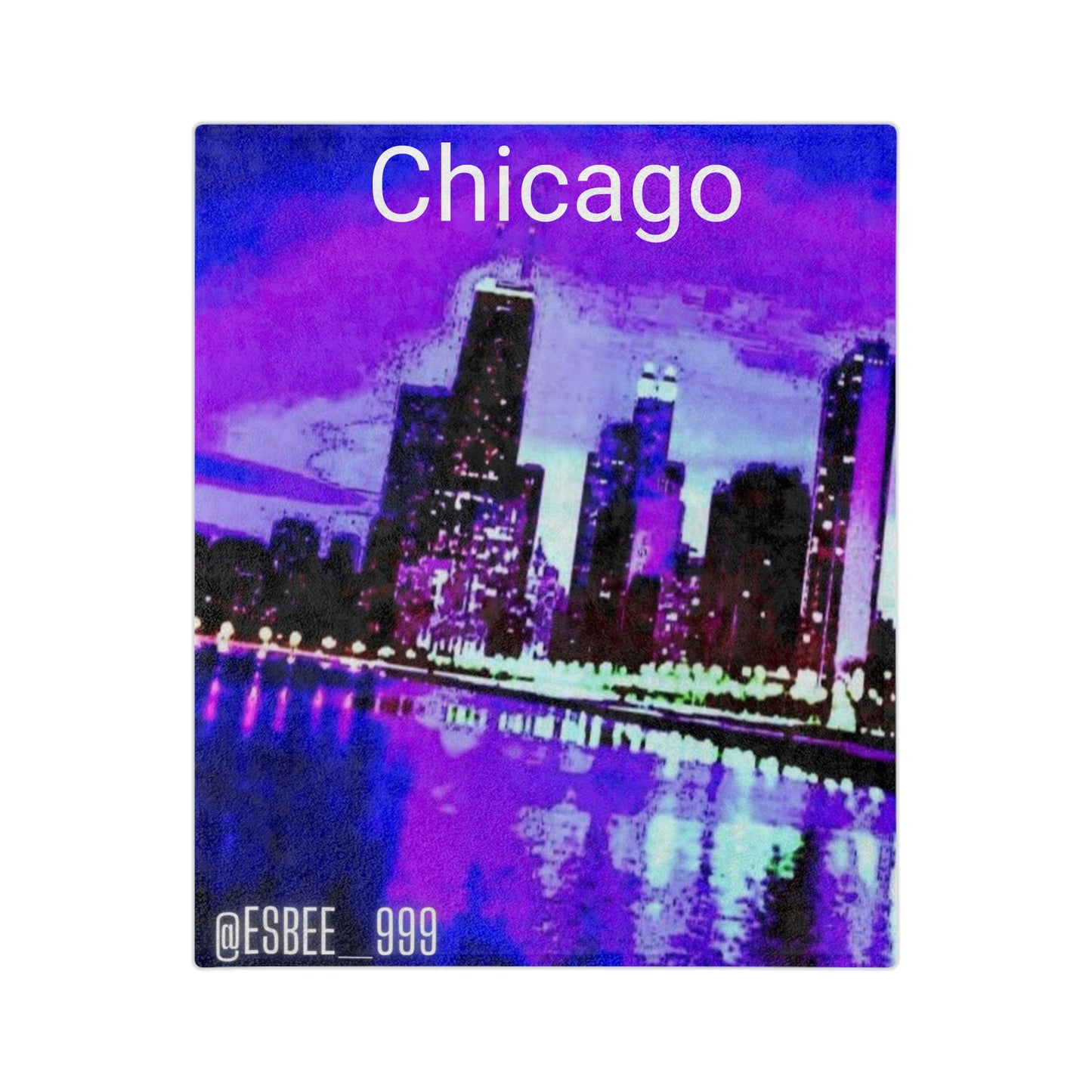chicago plush blanket chicago skyline blanket plush velveteen blanket