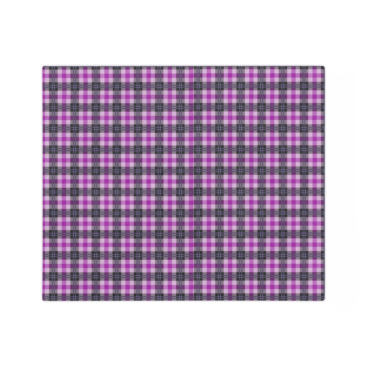 Purple Plaid Throw Blanket, Fleece Blanket, Minky Blanket Adult, Velveteen, Cute Plush Blanket
