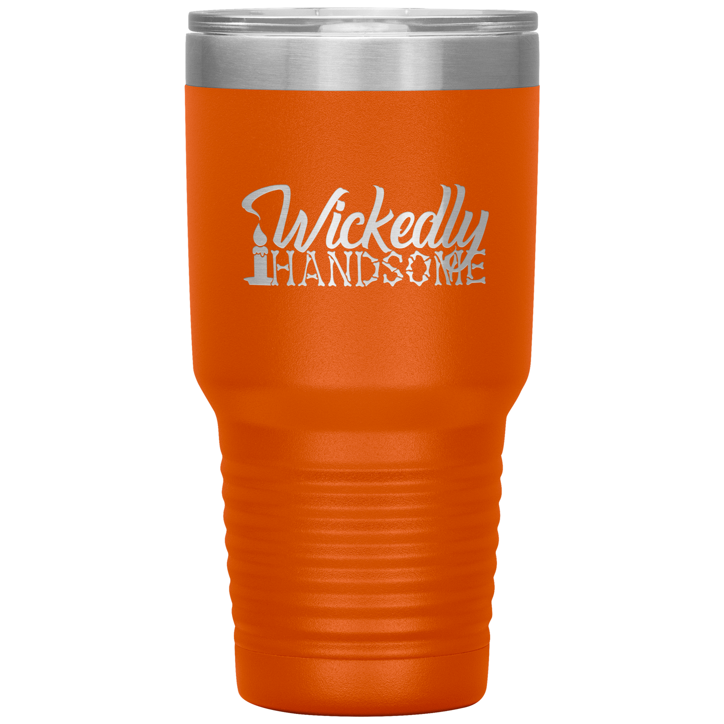Halloween Tumbler Wickedly Handsome Funny Tumbler 30 oz Insulated Tumbler Mug Cup Gift