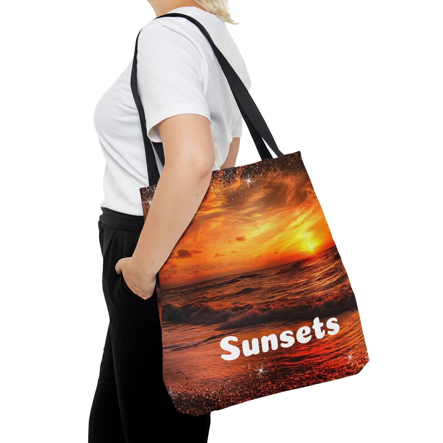 Sunsets Canvas Tote Bag, Beach Bag, Weekender Shoulder Bag, Canvas Tote Bag