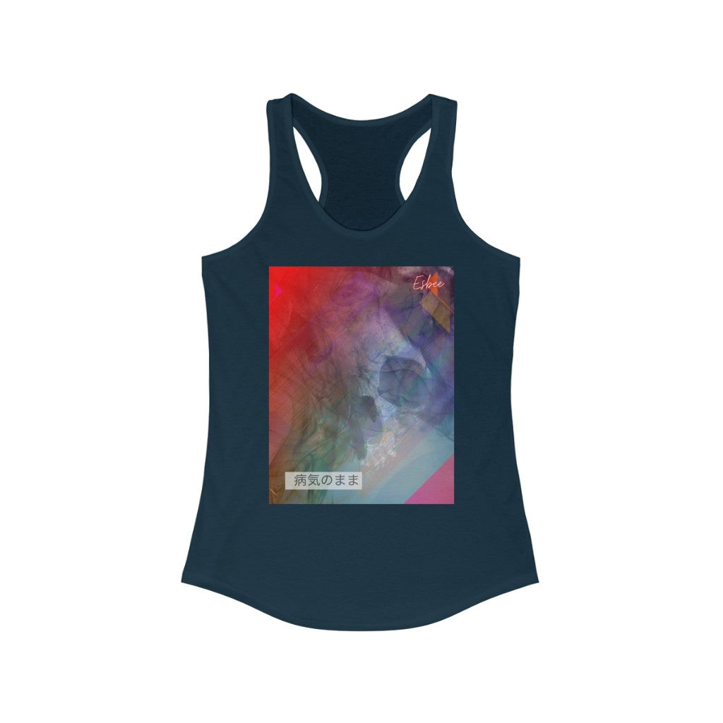 Women's Gothic Racerback Tank Top, Skull, Goth Style, Fashion, Summer Clothing