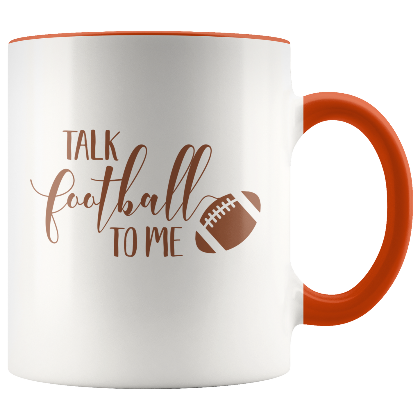 Talk Football to Me Coffee Mug Football Mom Football Dad Football Lover Custom Accent Mug
